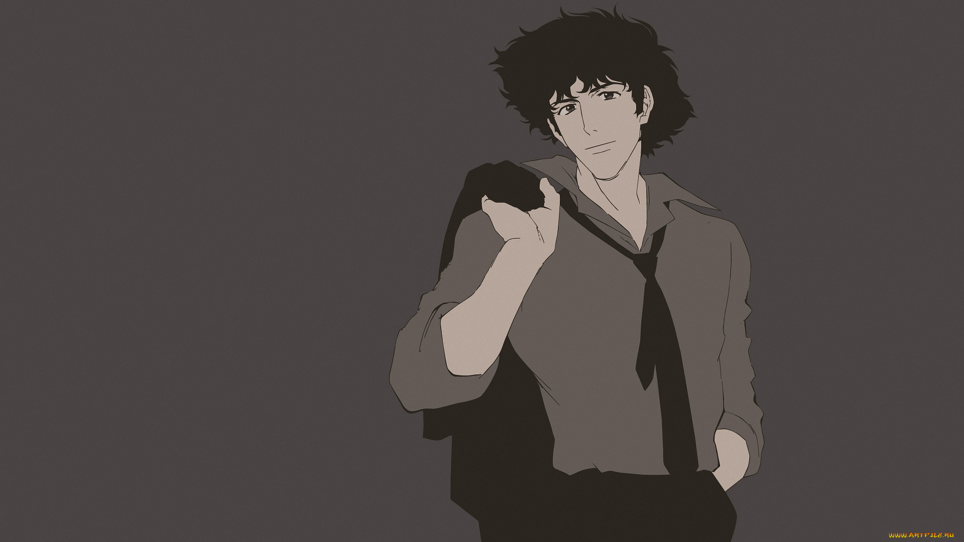 аниме, cowboy, bebop, spike, spiegel, мужчина, пиджак, галстук