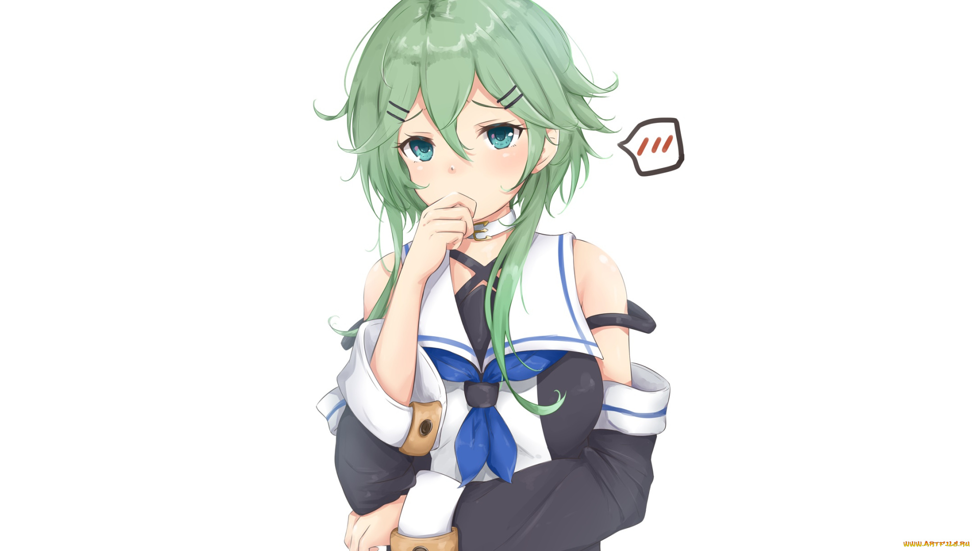 аниме, kantai, collection, фон, взгляд, девушка