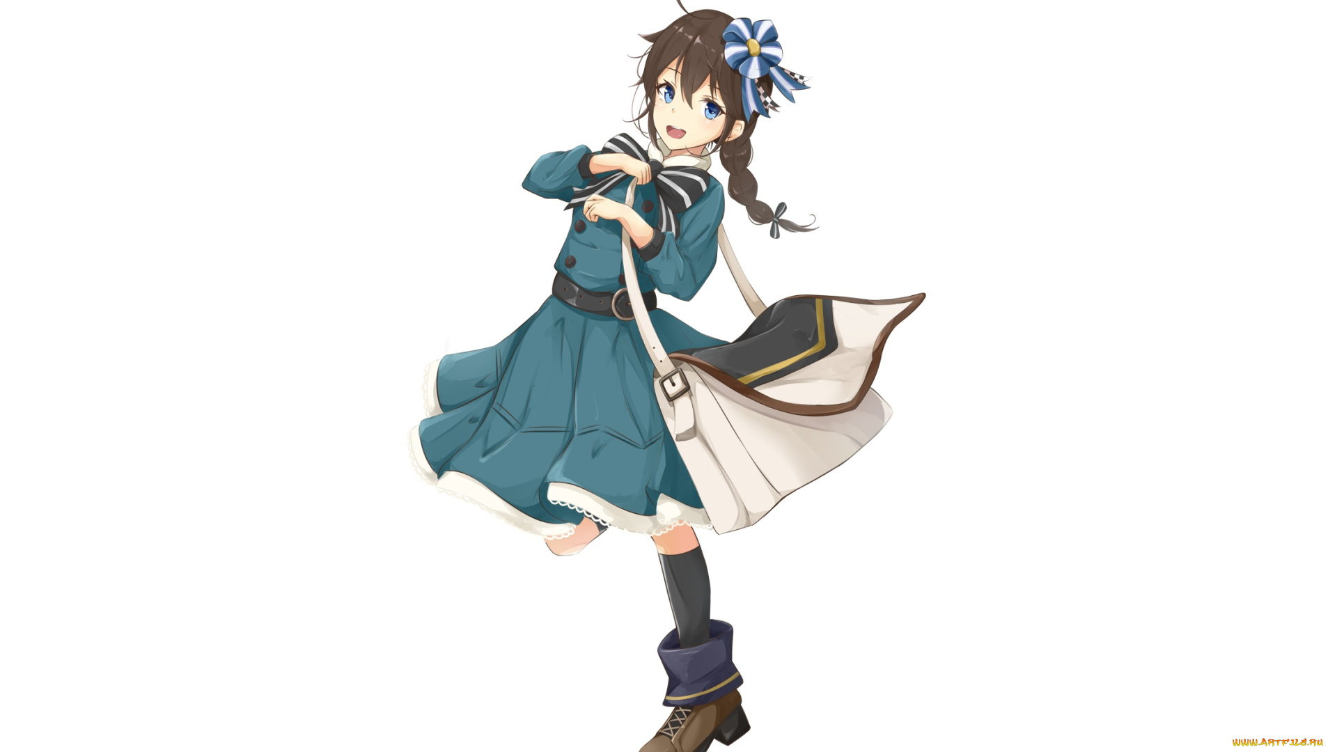 аниме, kantai, collection, фон, взгляд, девушка