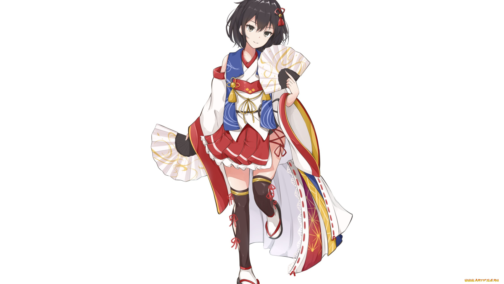 аниме, kantai, collection, взгляд, девушка, фон