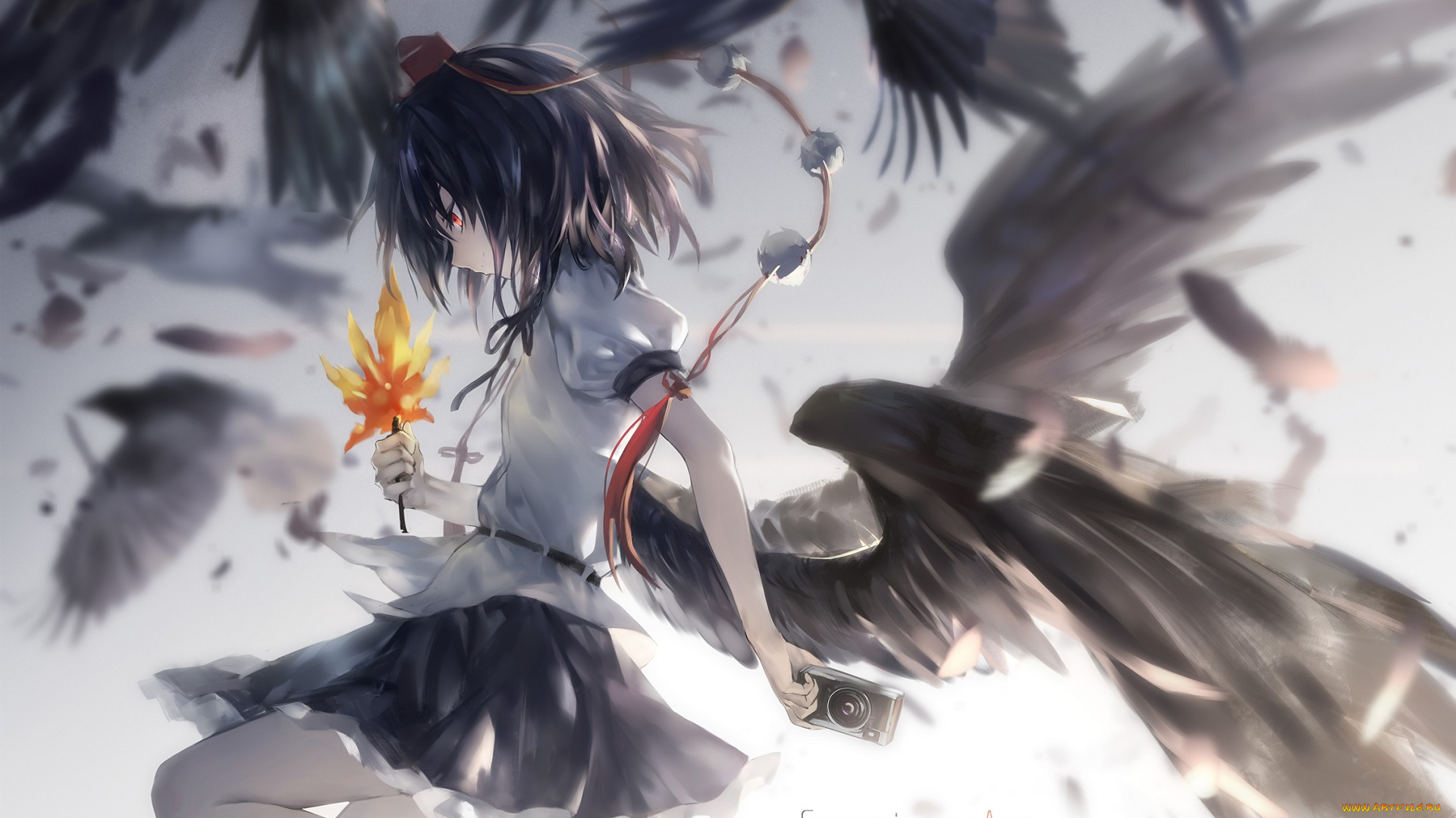 аниме, touhou, ангел