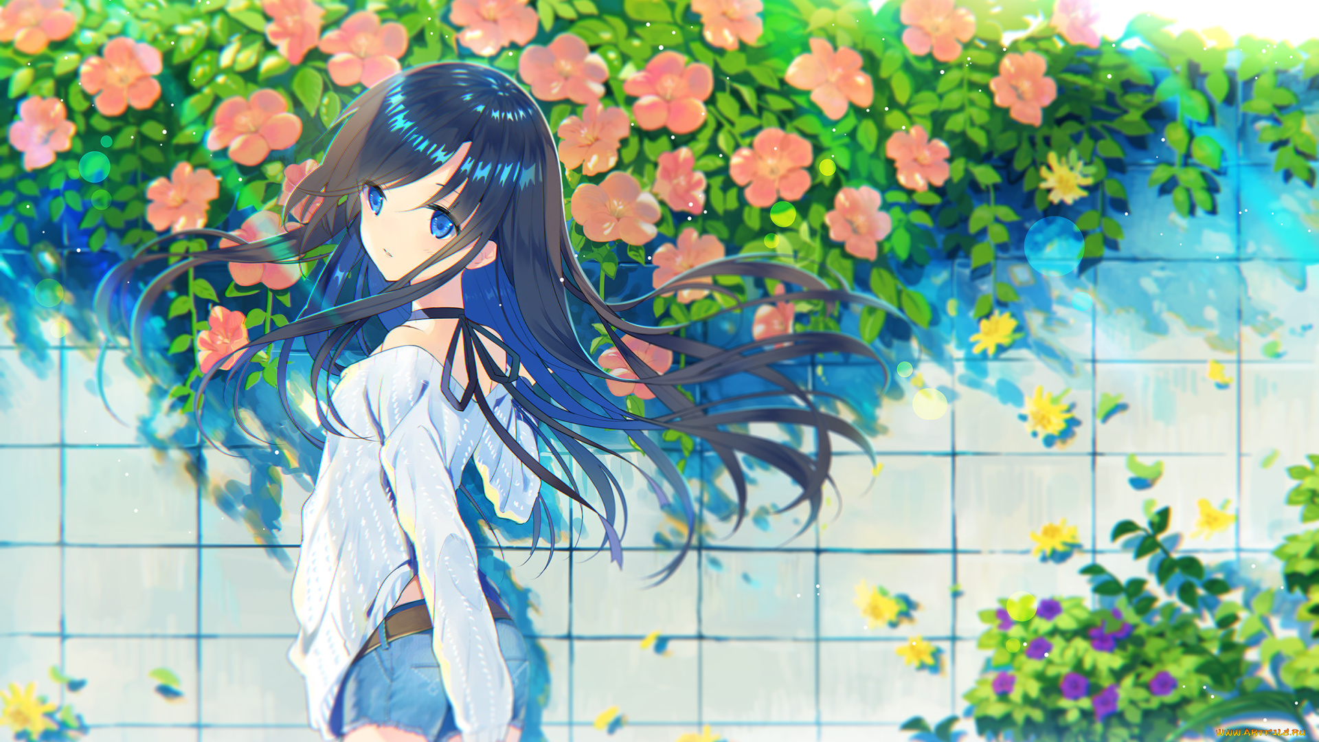 аниме, unknown, , другое, , фон, взгляд, девушка