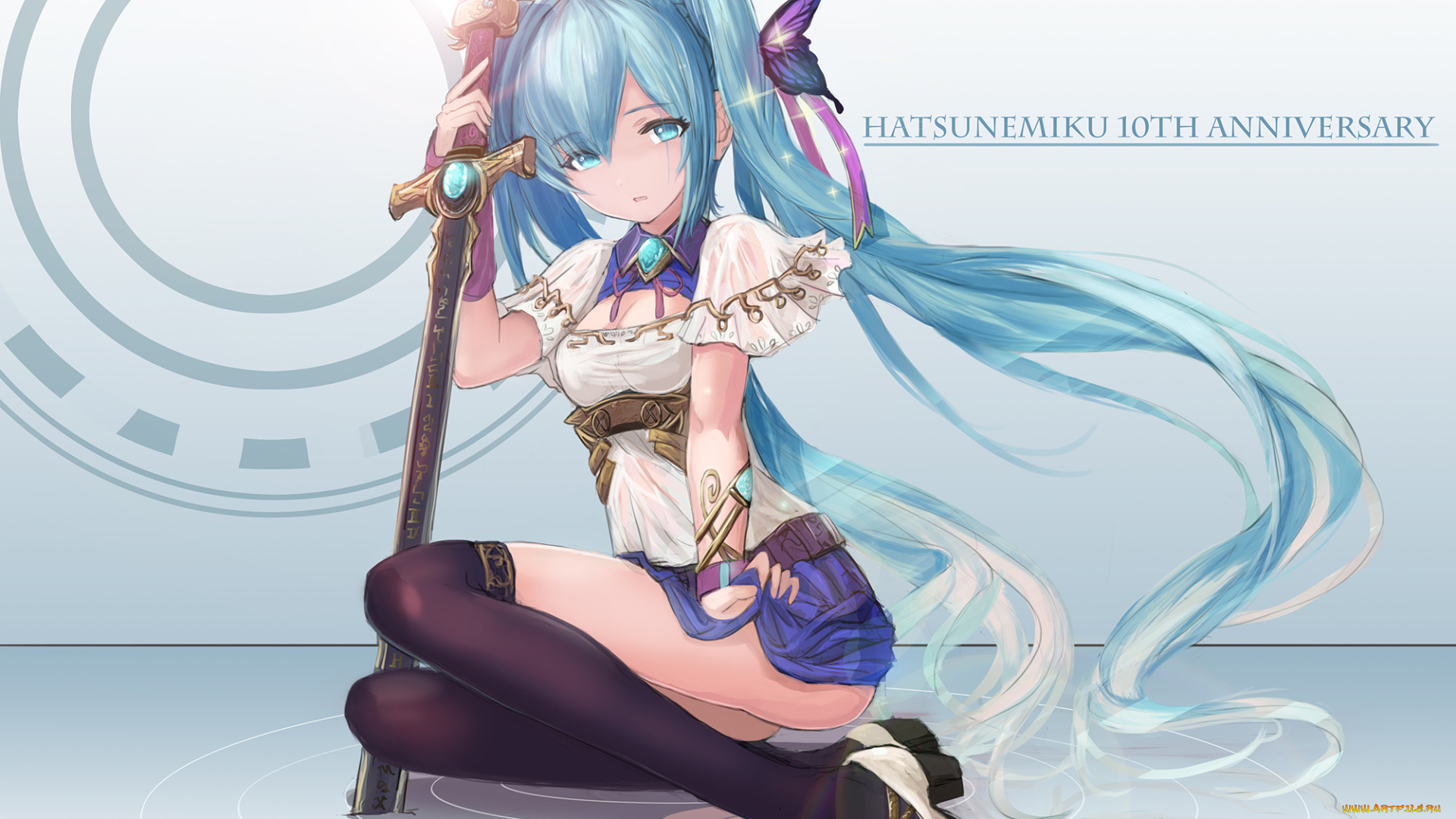 аниме, vocaloid, девушка