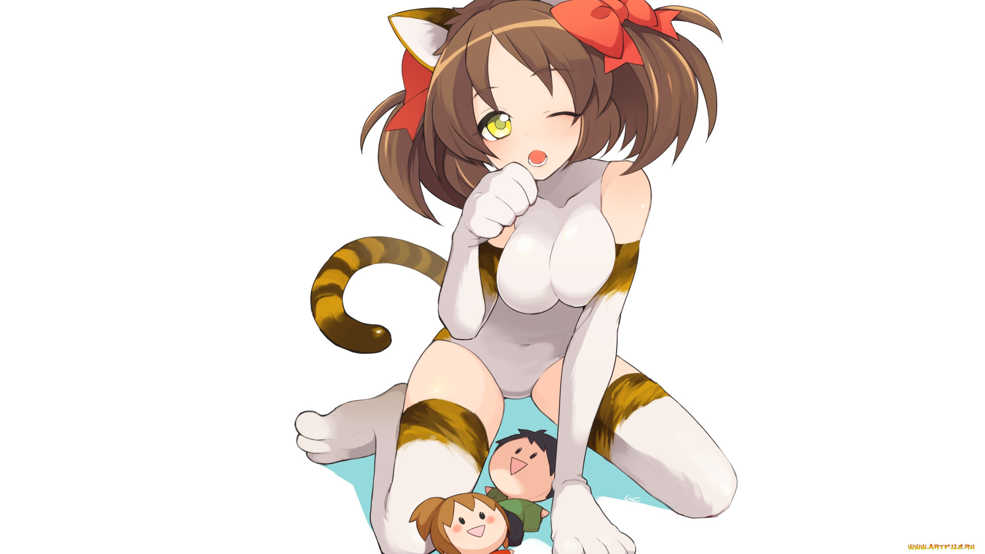 аниме, животные, , существа, девочка