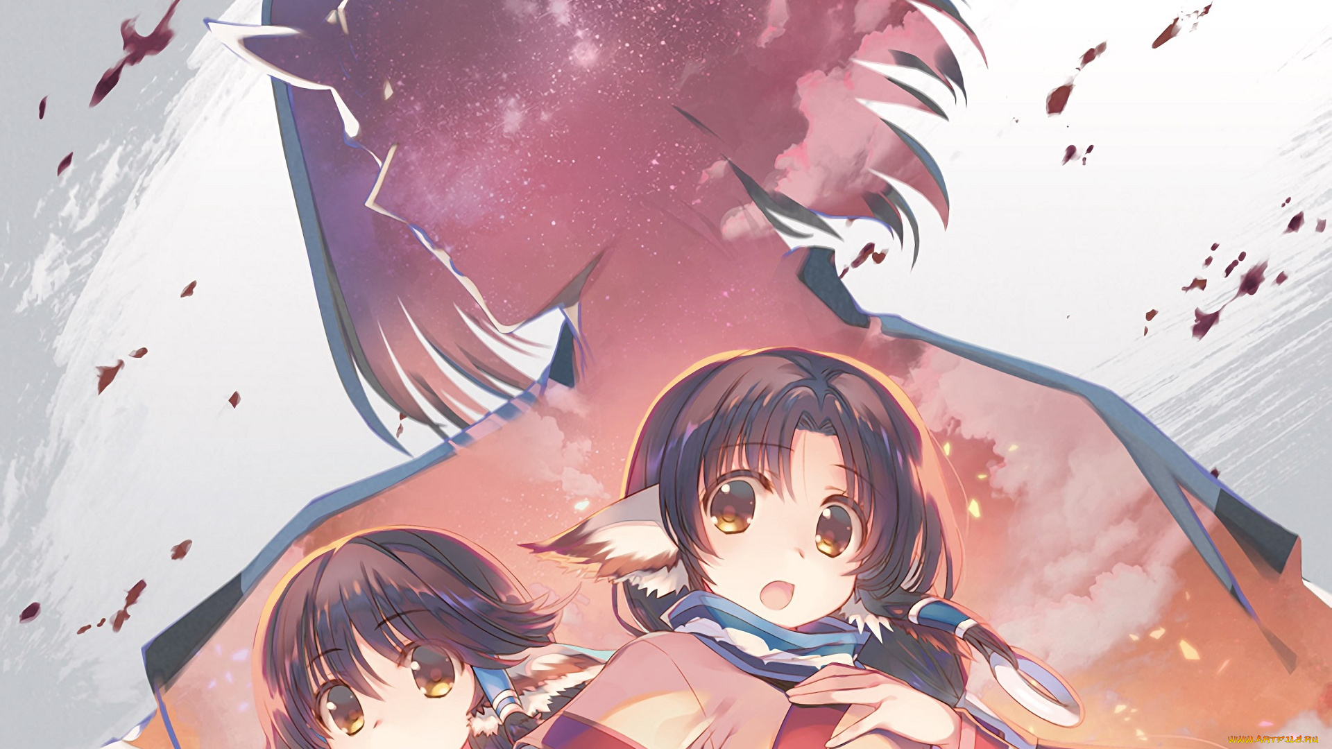 аниме, животные, , существа, девочки