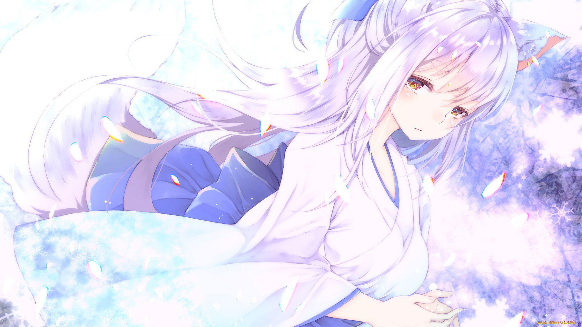 аниме, животные, , существа, девушка