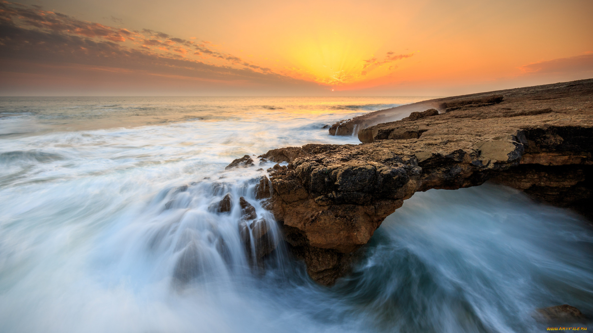 природа, побережье, простор