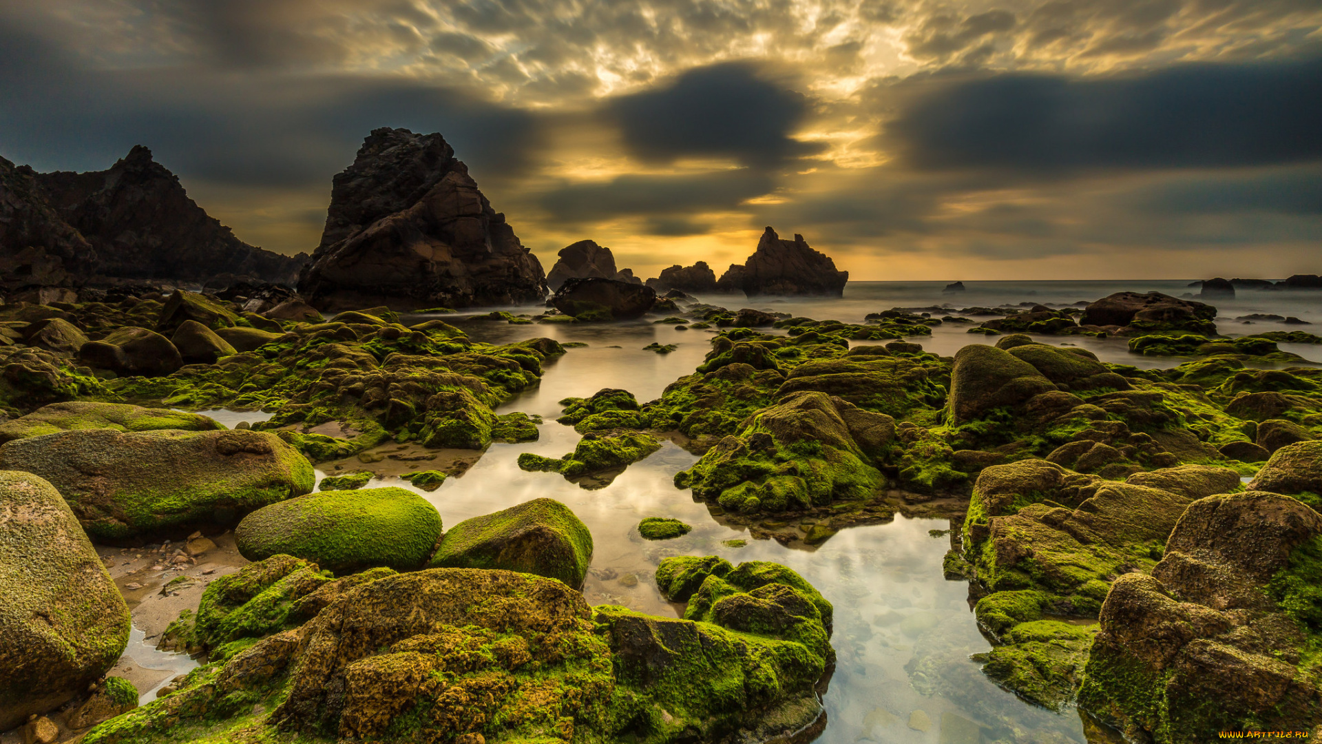 природа, побережье, простор