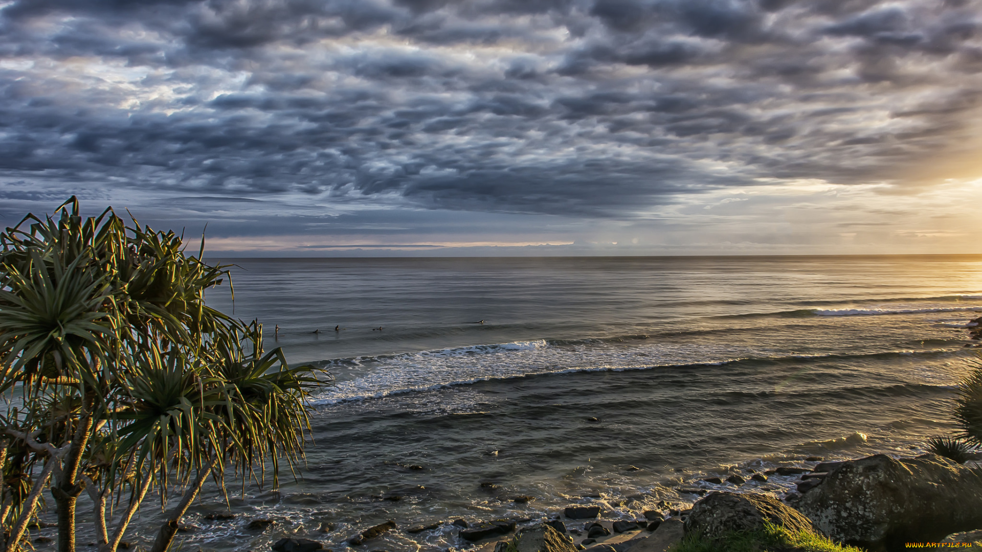 природа, побережье, простор