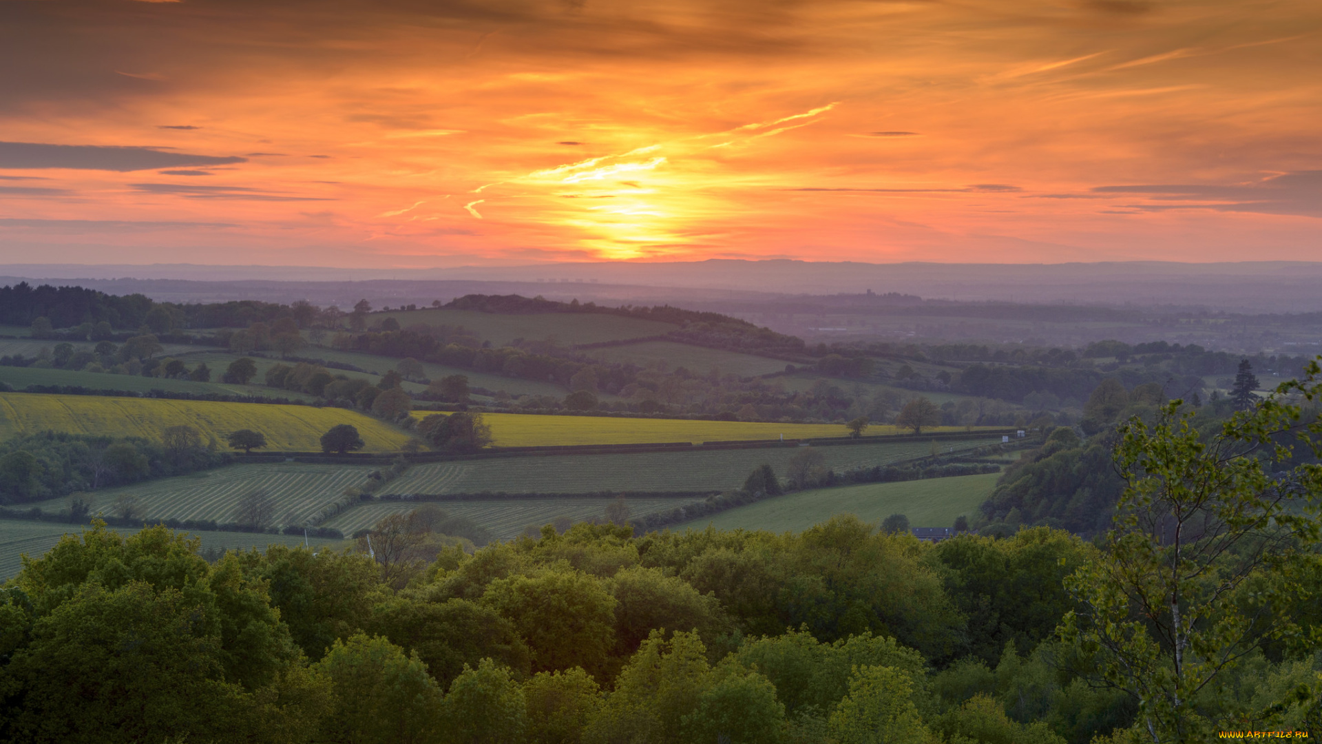 природа, восходы, закаты, простор