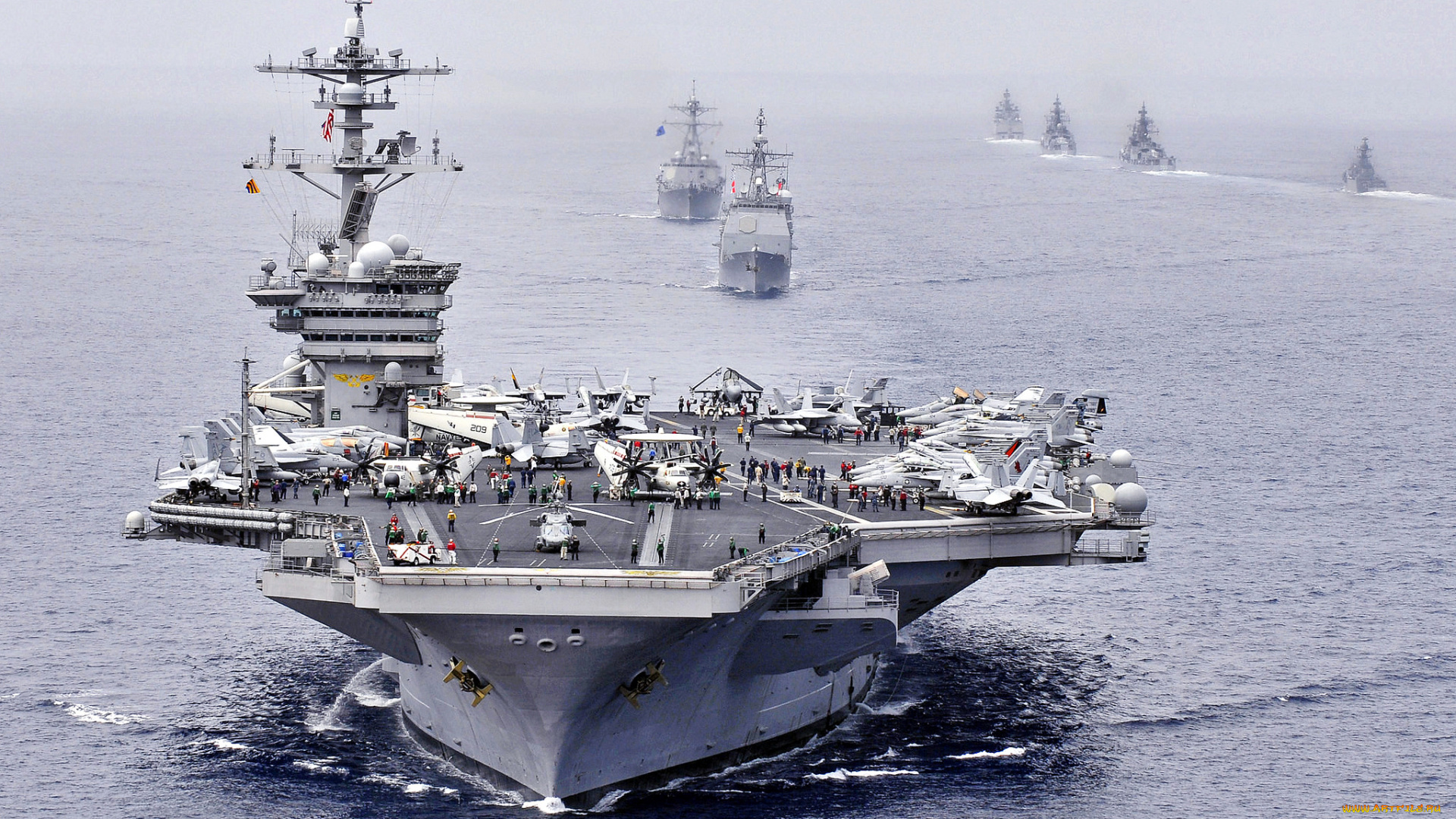 uss, carl, vinson, корабли, авианосцы, , вертолётоносцы, авианосец, океан