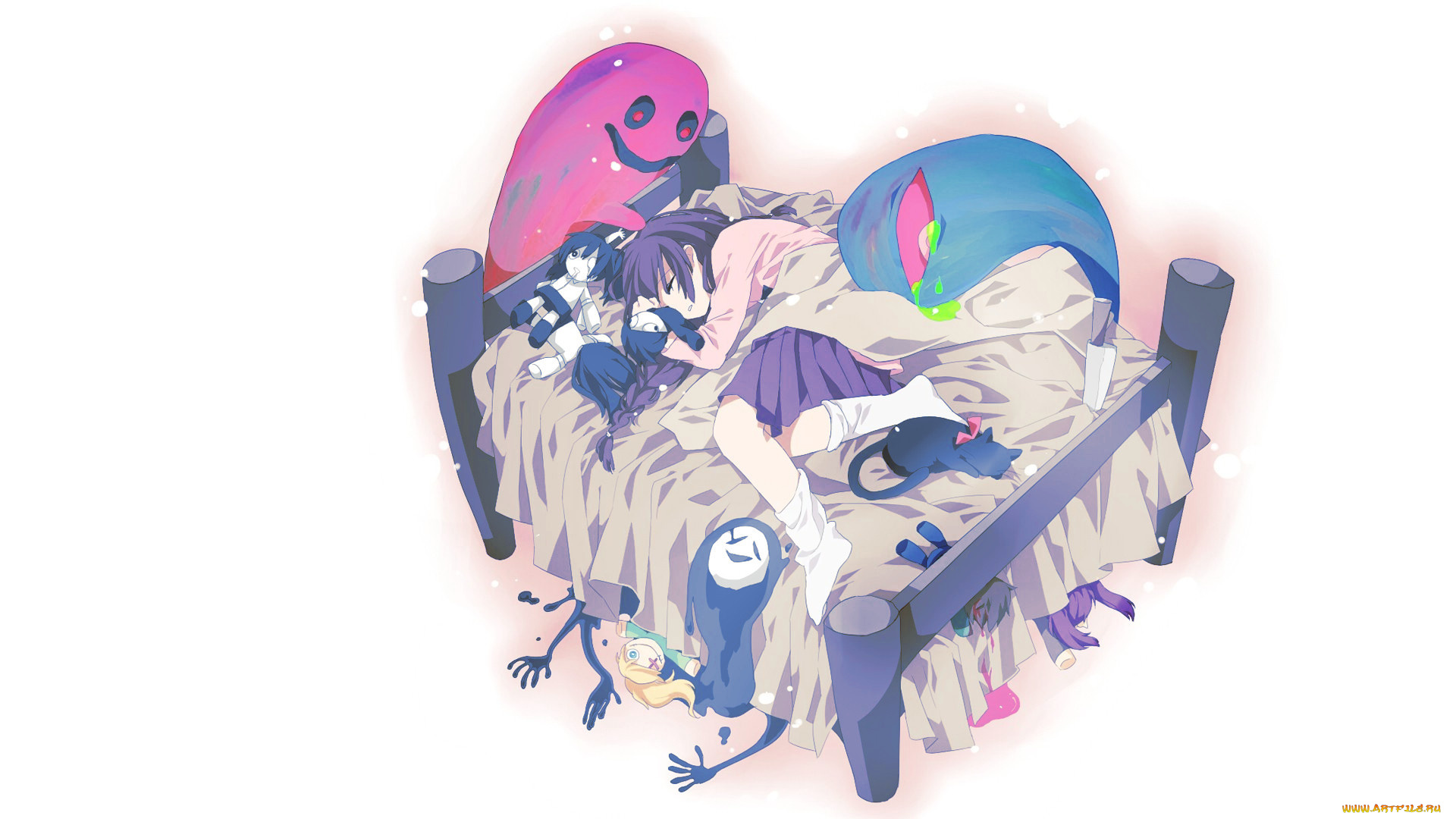 yume, nikki, аниме, фон, девушки