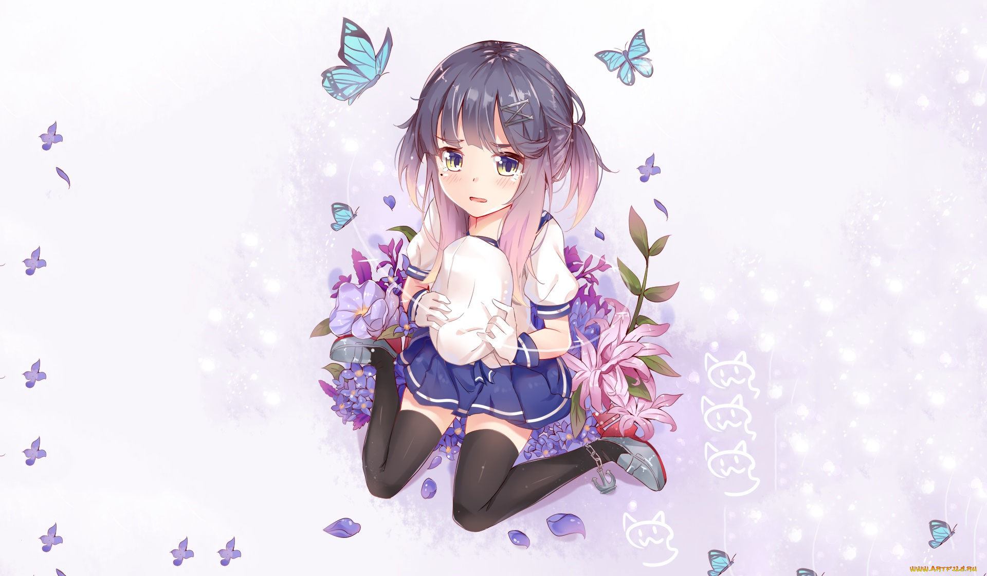 аниме, unknown, , другое, , фон, взгляд, девушка