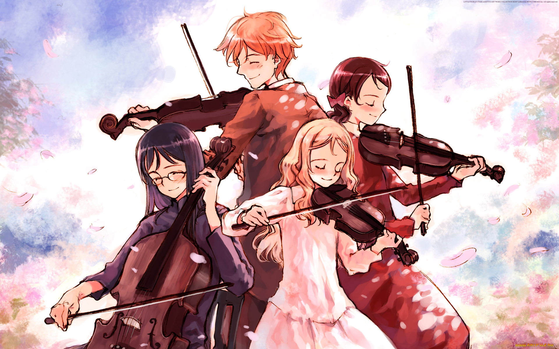 аниме, музыка, скрипачи