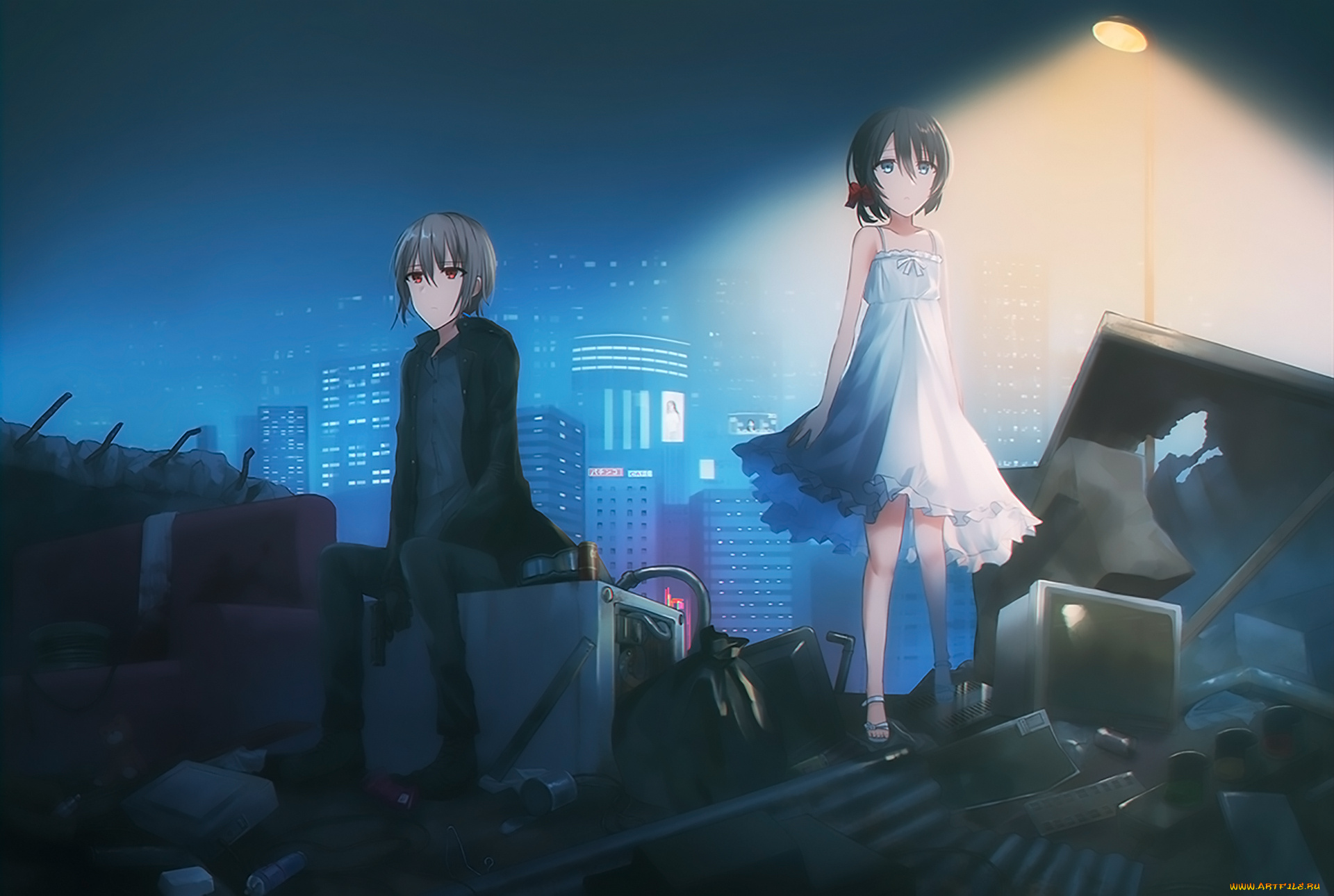 аниме, unknown, , другое, , взгляд, фон, девушка