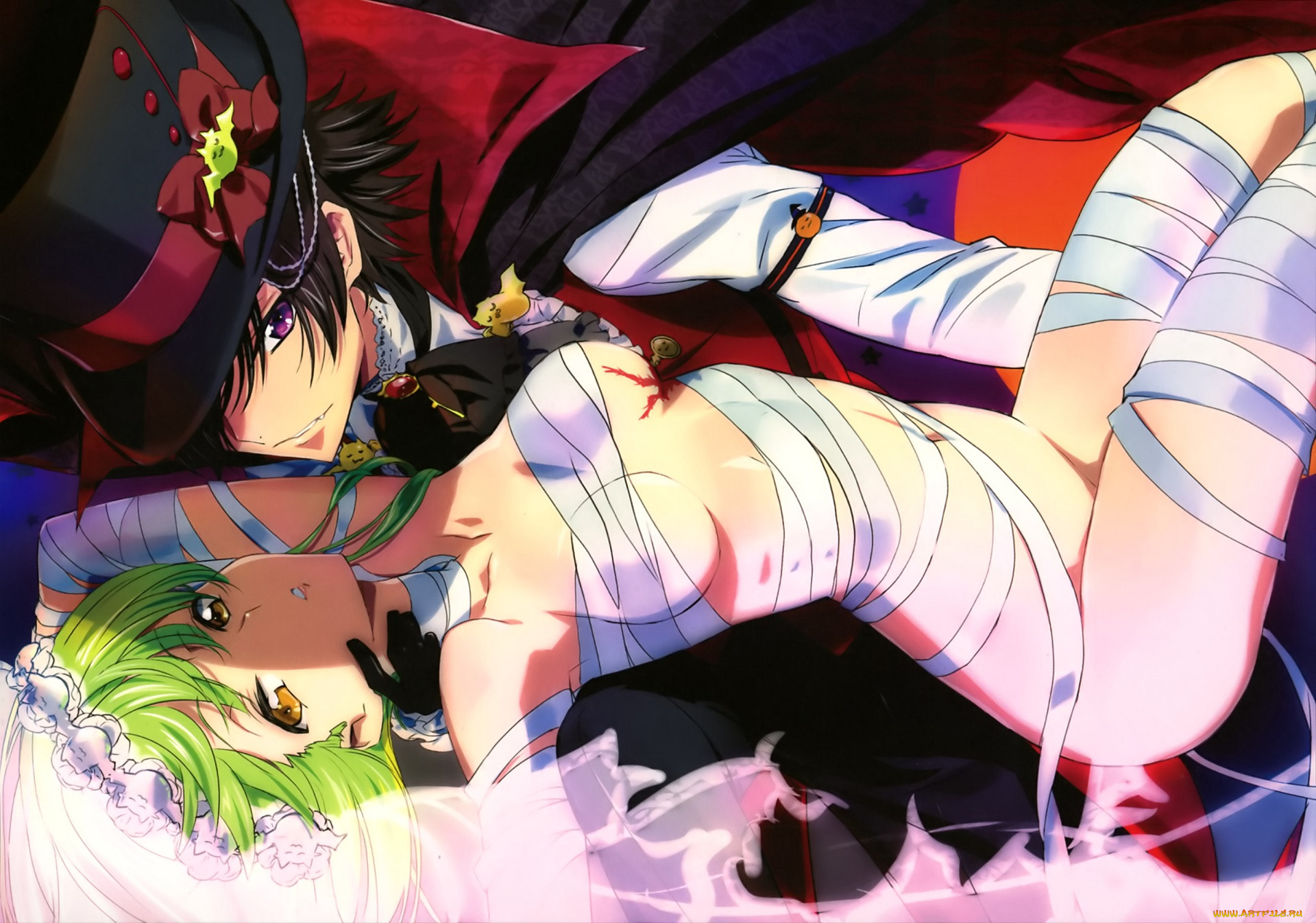 аниме, code, geass, двое