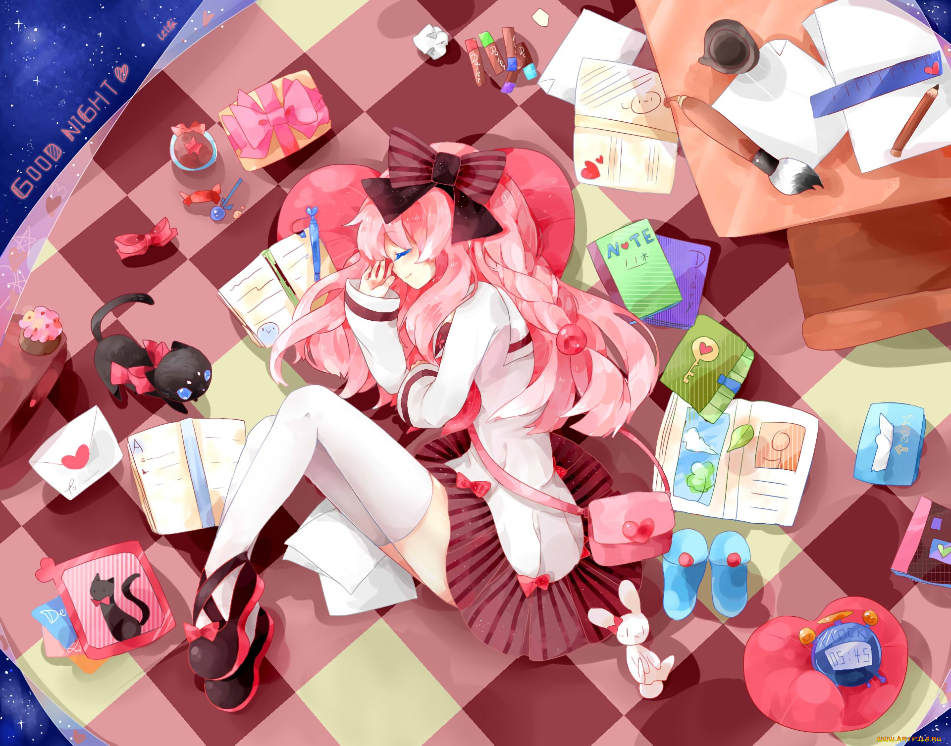 аниме, unknown, , другое, , фон, девушка, взгляд