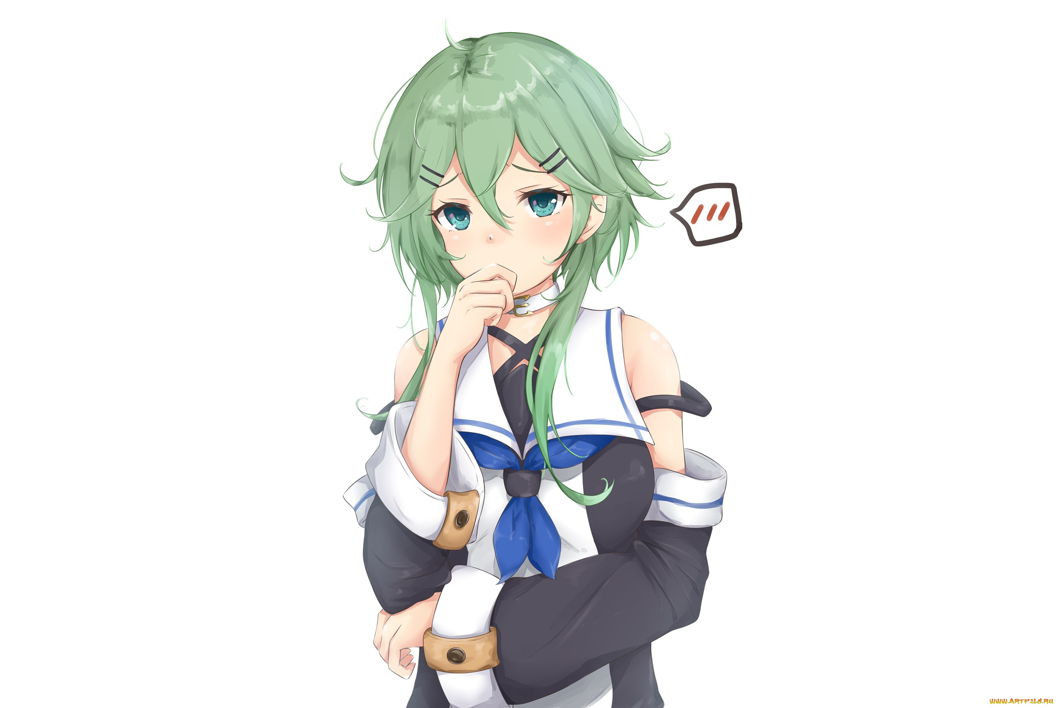 аниме, kantai, collection, фон, взгляд, девушка