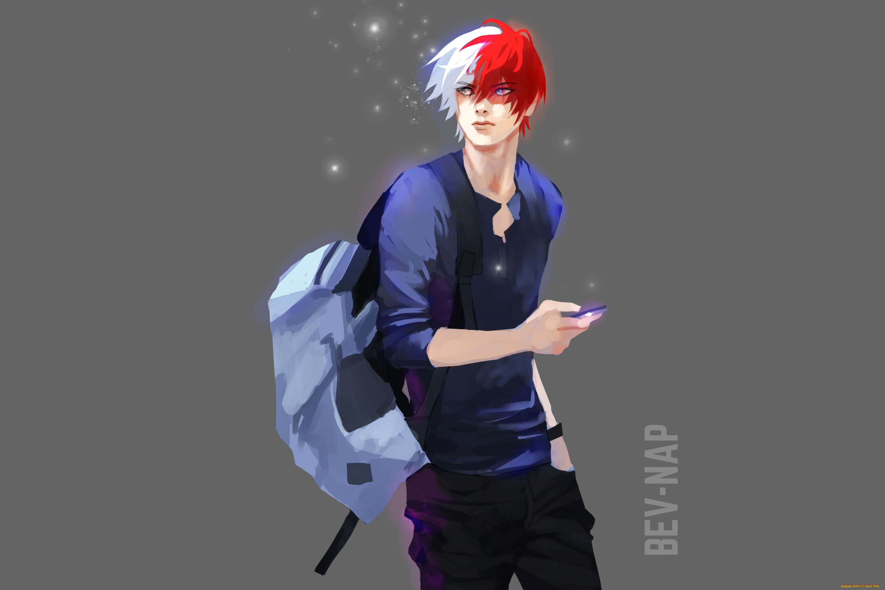 аниме, boku, no, hero, academia, парень, тодороки, шото, фон, арт, моя, геройская, акадеимя, boku, no, hero, academia