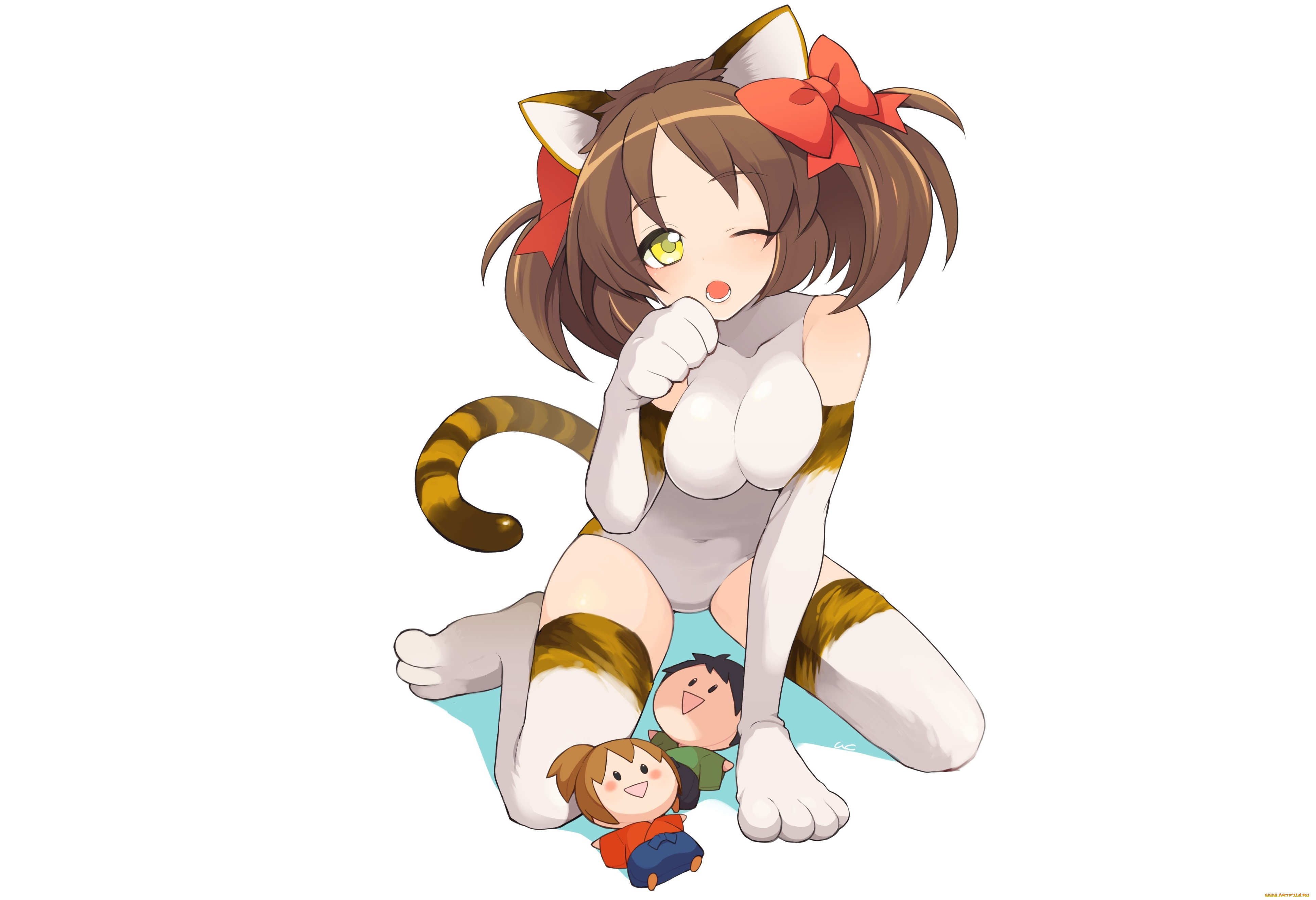 аниме, животные, , существа, девочка