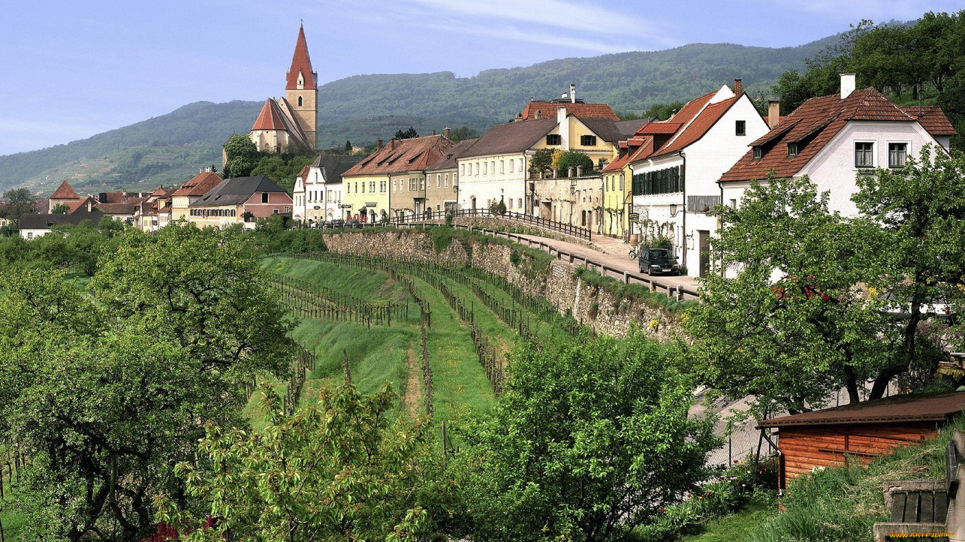 австрия, , вахау, города, -, улицы, , площади, , набережные, сад, огороды, улица, дома
