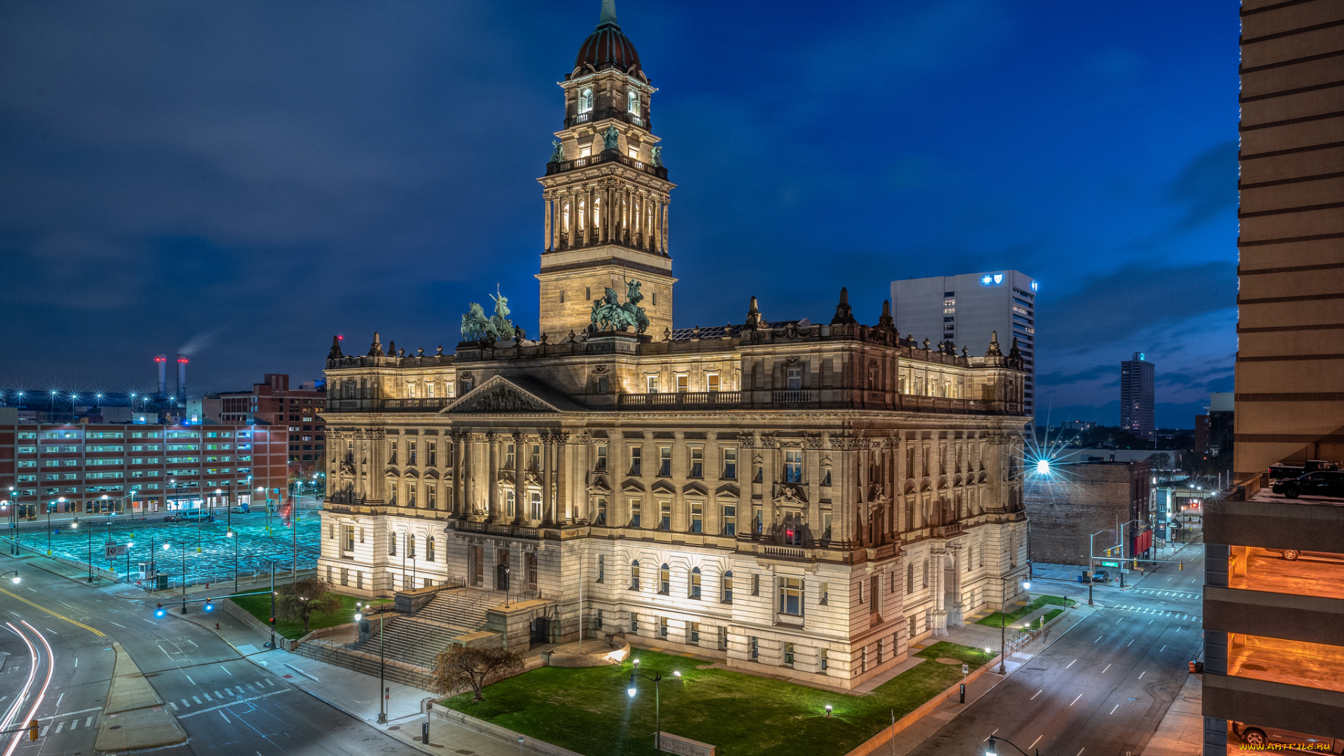 detroit, города, детройт, , сша, простор