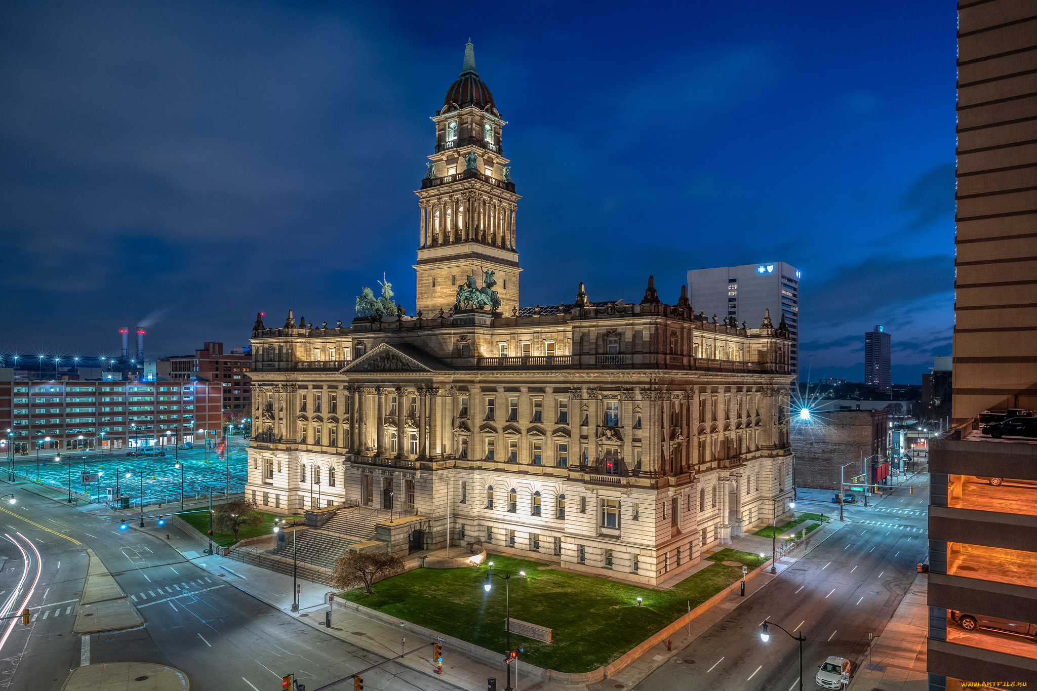 detroit, города, детройт, , сша, простор