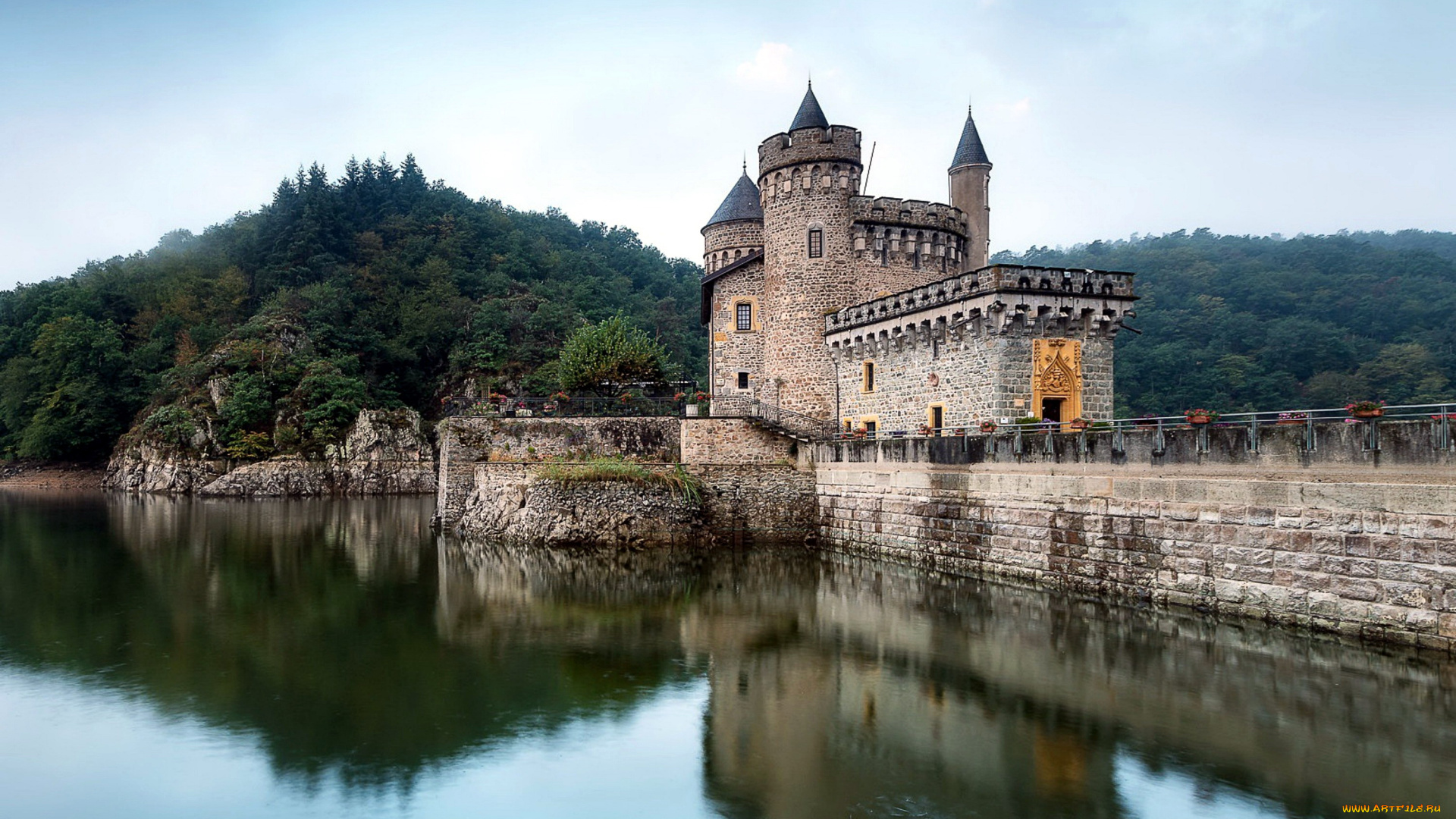 chateau, de, la, roche, города, замки, франции, chateau, de, la, roche