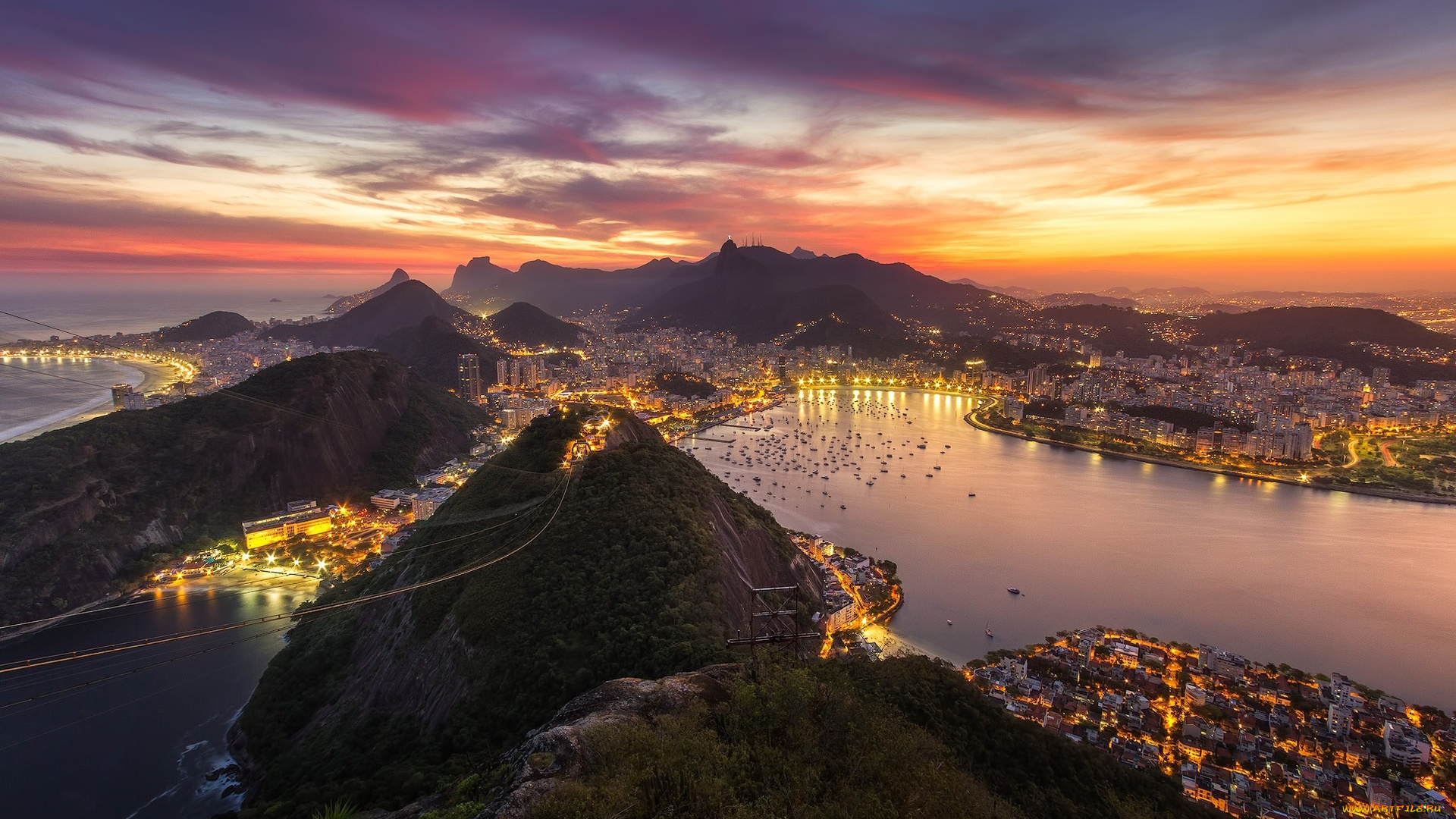 города, рио-де-жанейро, , бразилия, панорама