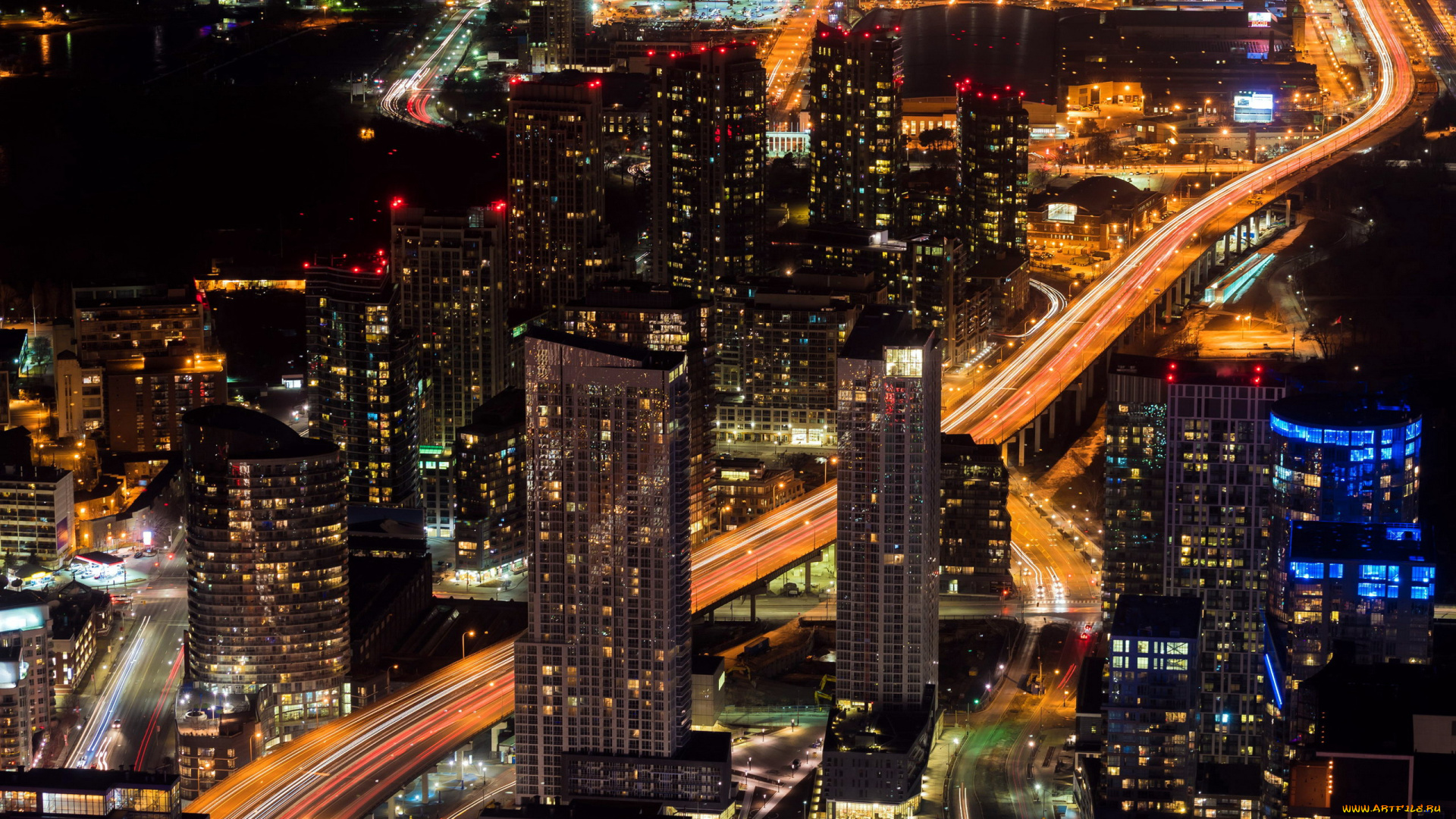 города, торонто, , канада, панорама