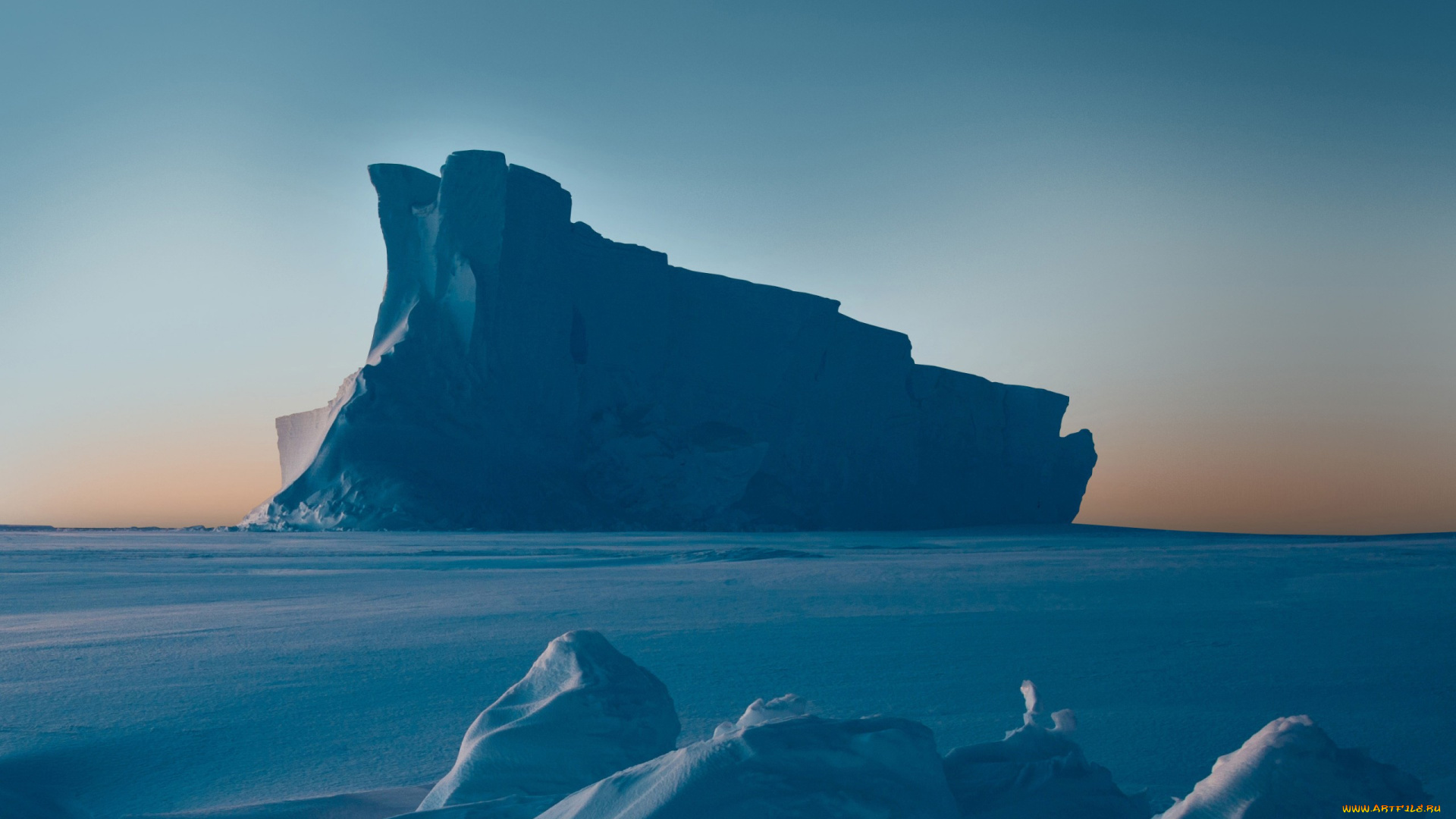 природа, айсберги, и, ледники, айсберг, снег, лед