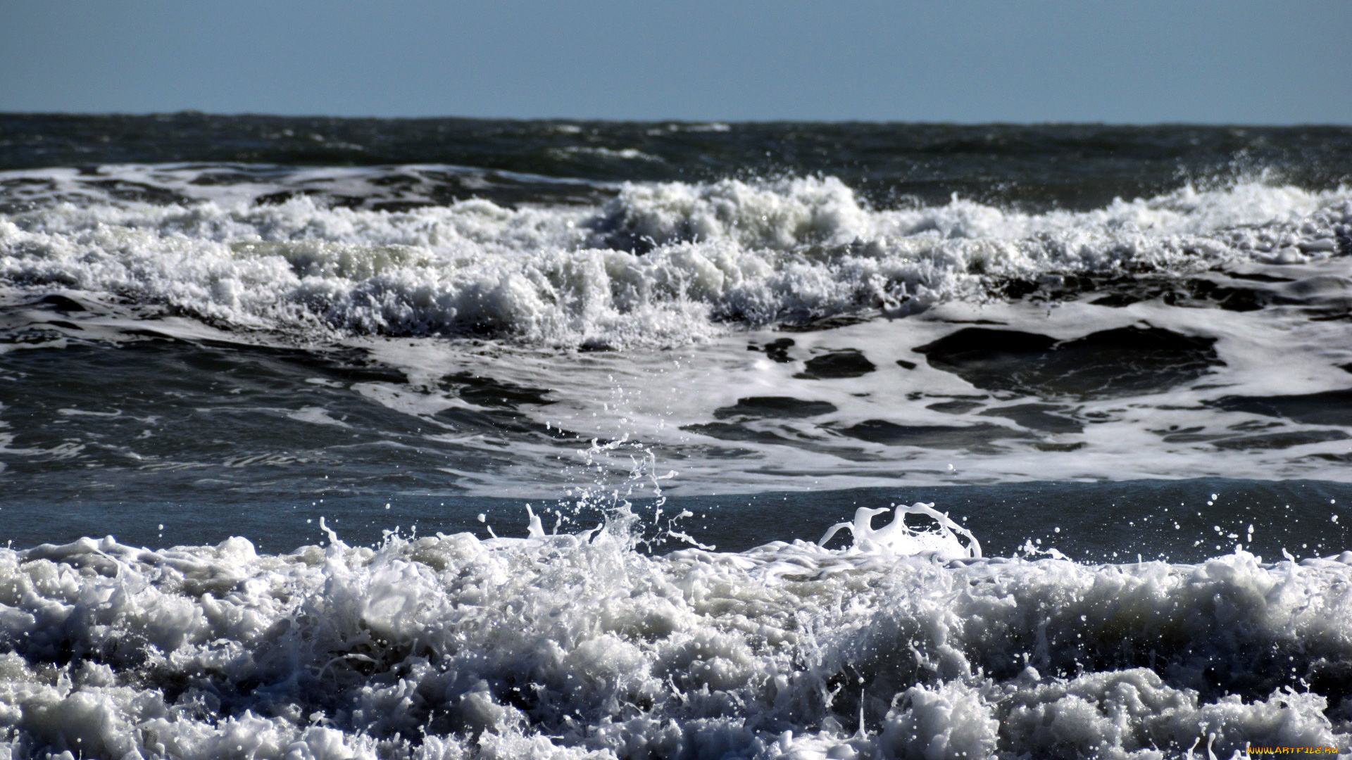 природа, моря, океаны, волны, вода