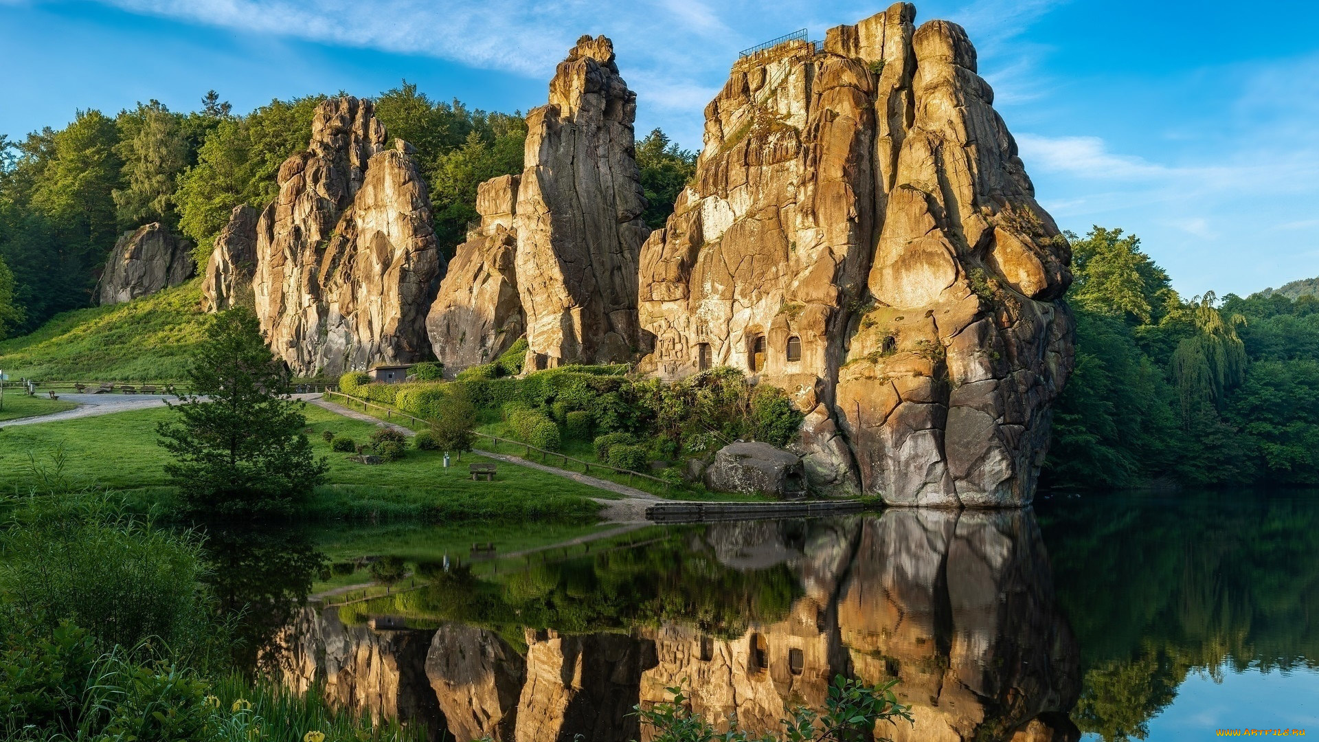 природа, пейзажи, горы, озеро, отражение