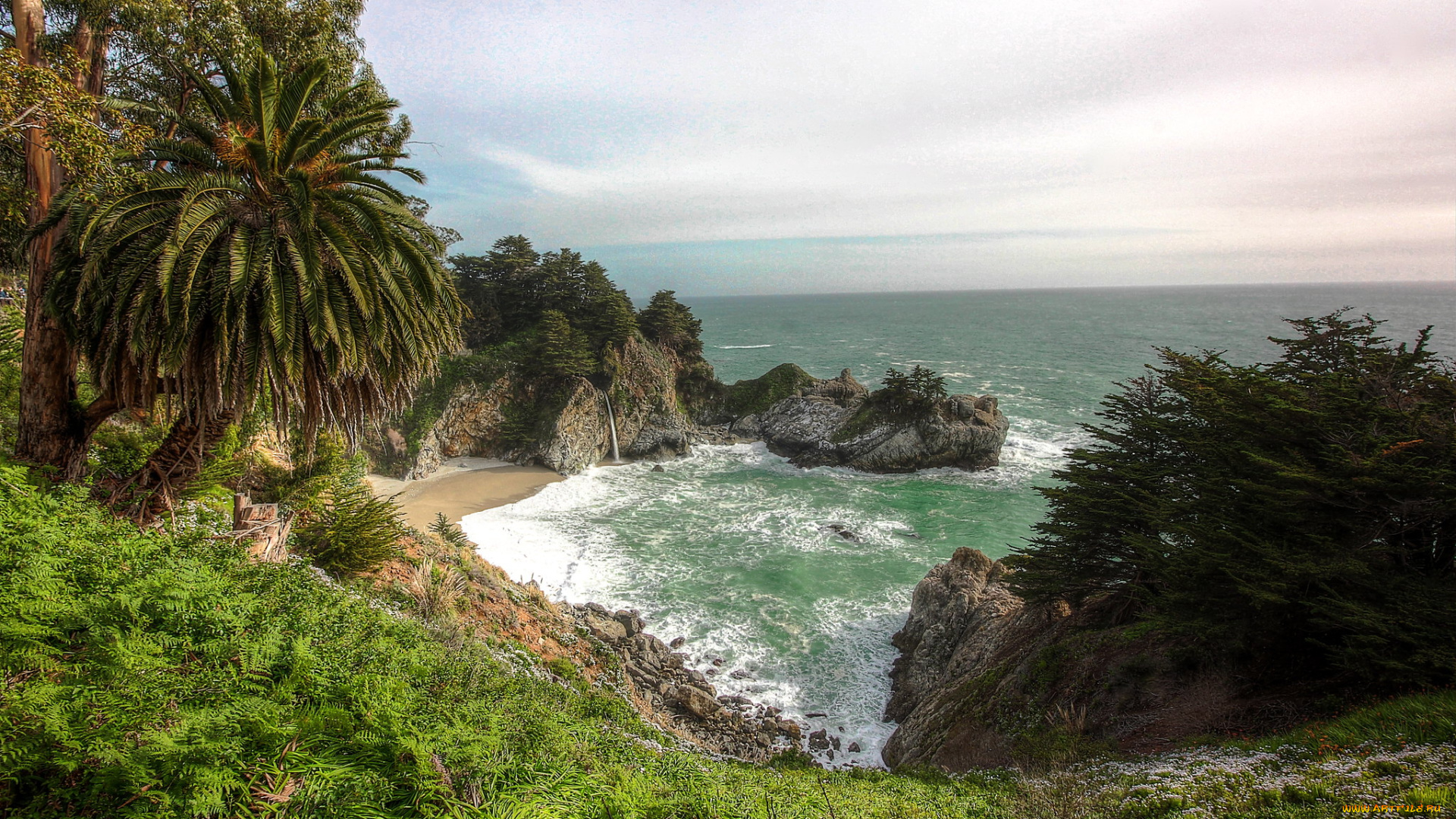 природа, побережье, простор