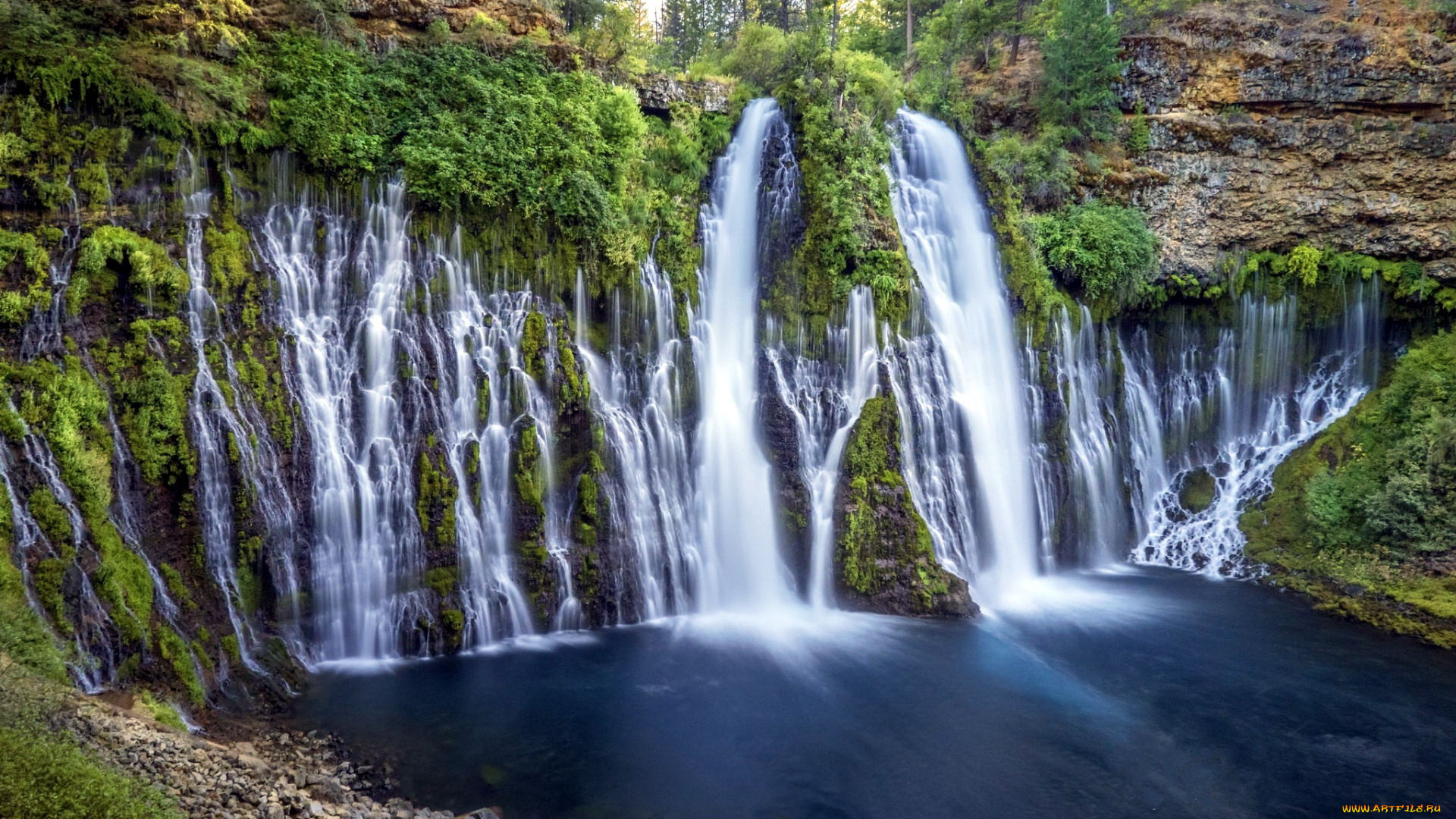 природа, водопады, поток, водопад, вода