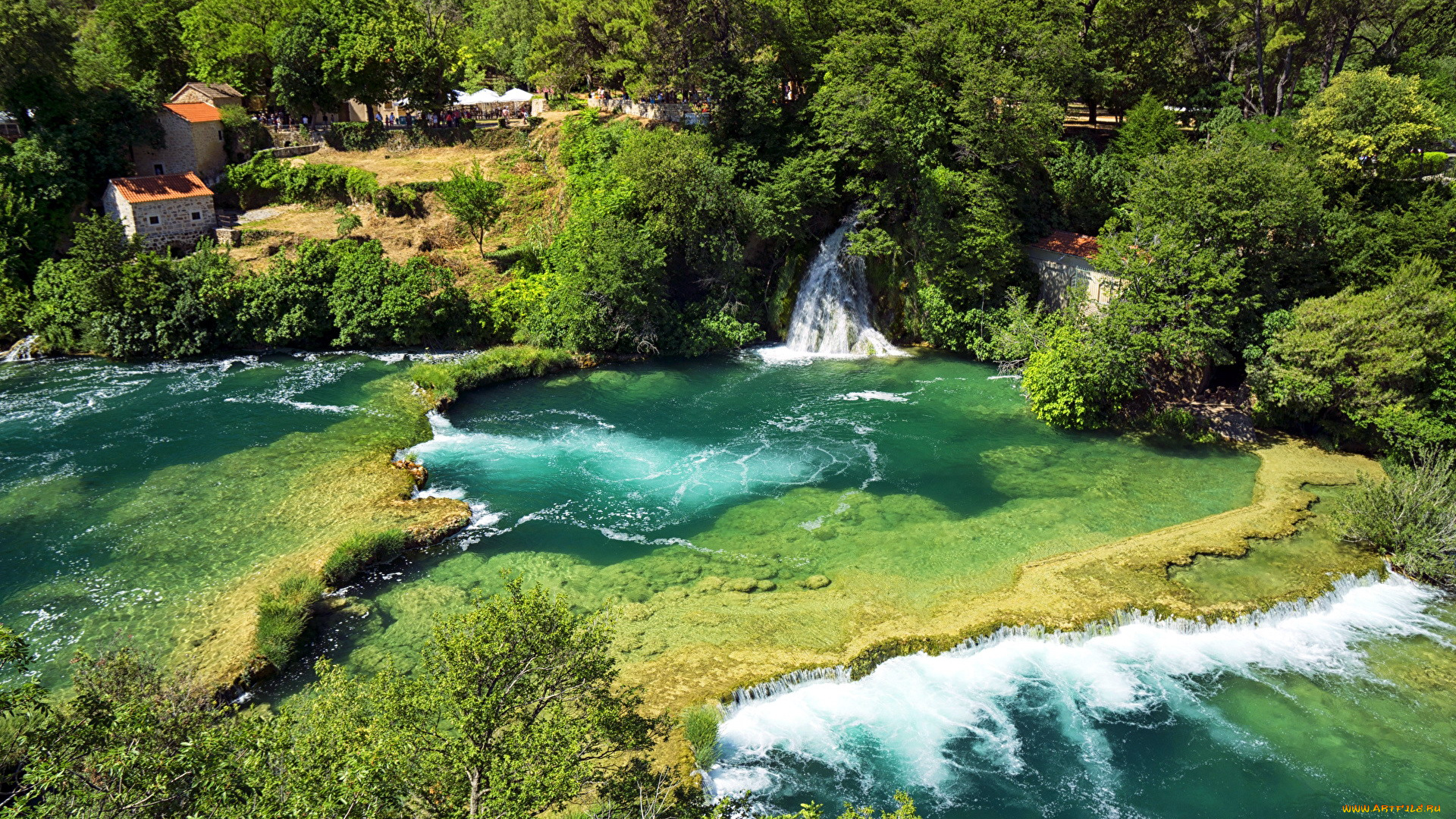 природа, водопады, поток, водопад, вода
