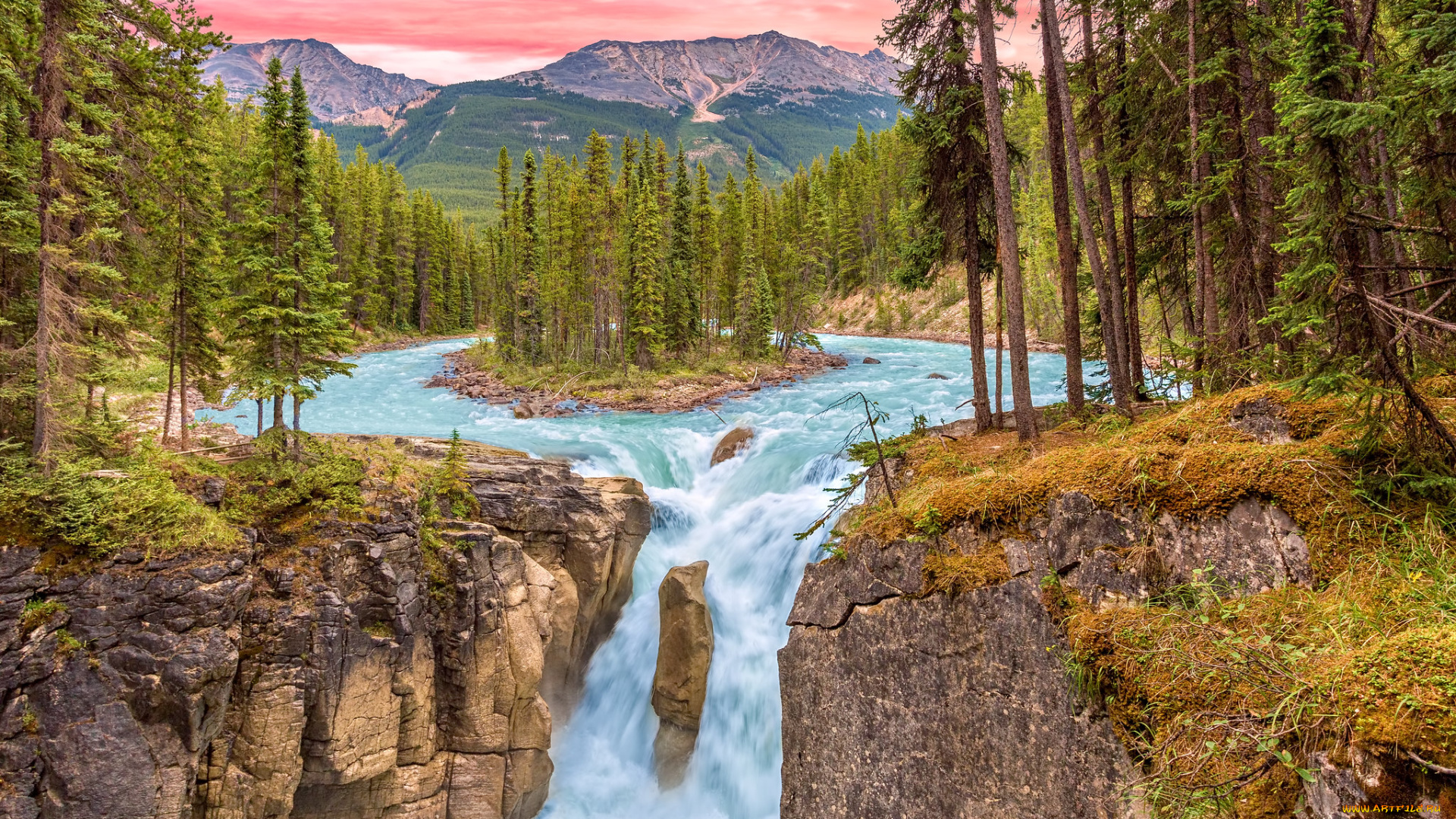 природа, водопады, простор