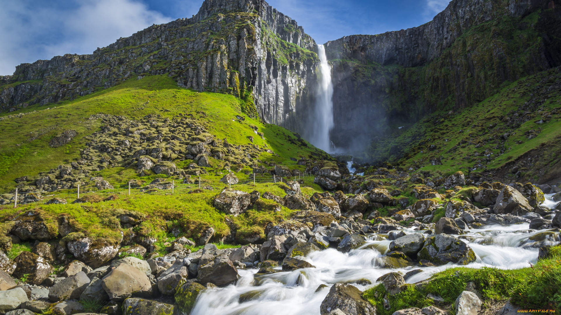 природа, водопады, простор