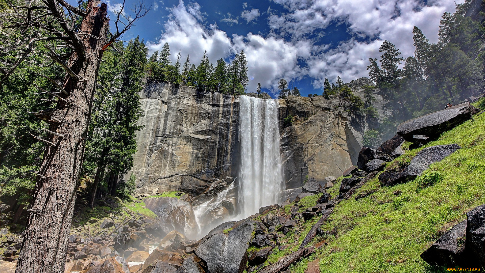 природа, водопады, простор