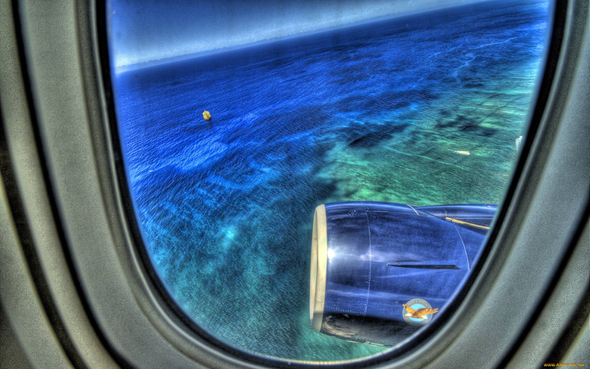 авиация, авиационный, пейзаж, креатив, самолет, полет, иллюминатор, море