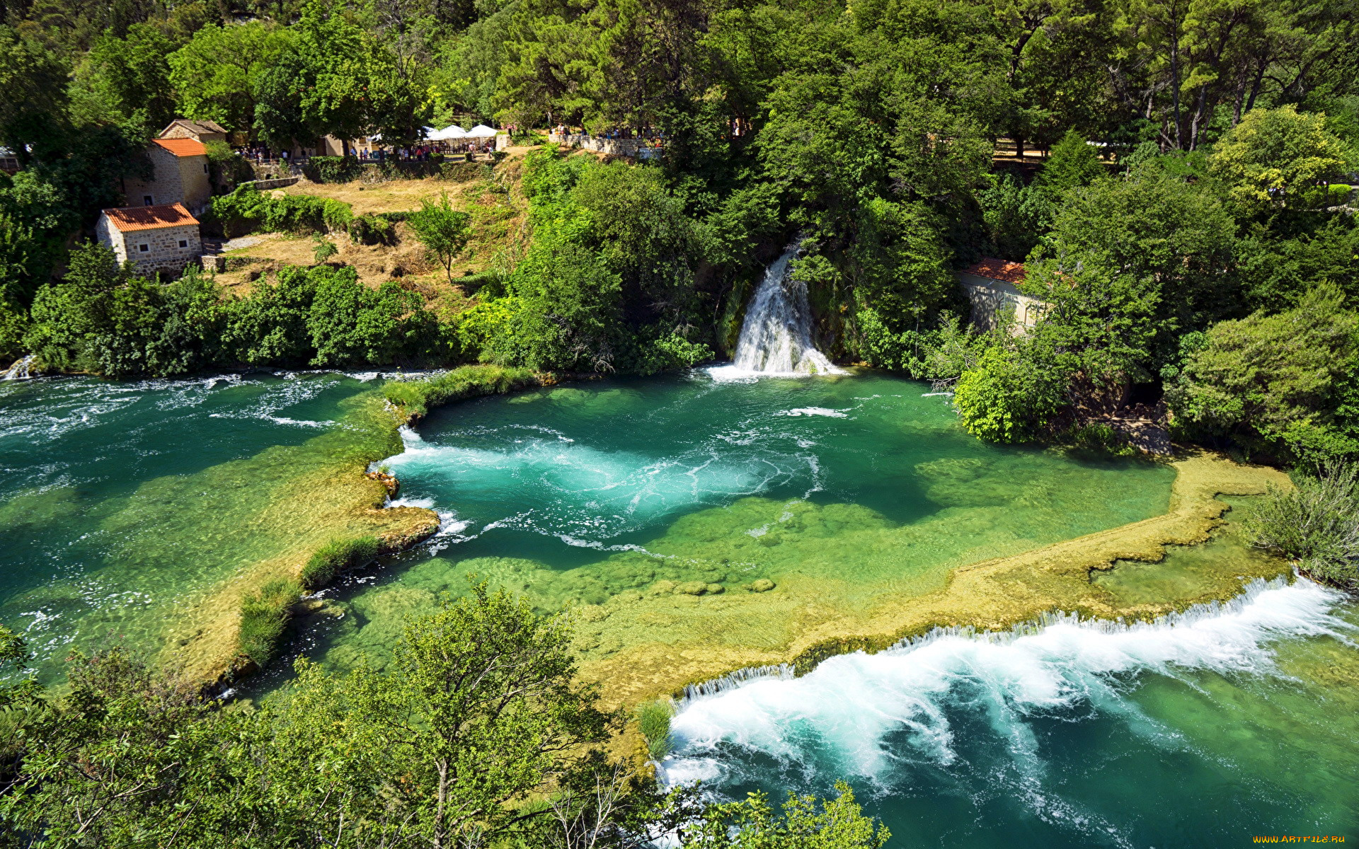 природа, водопады, поток, водопад, вода