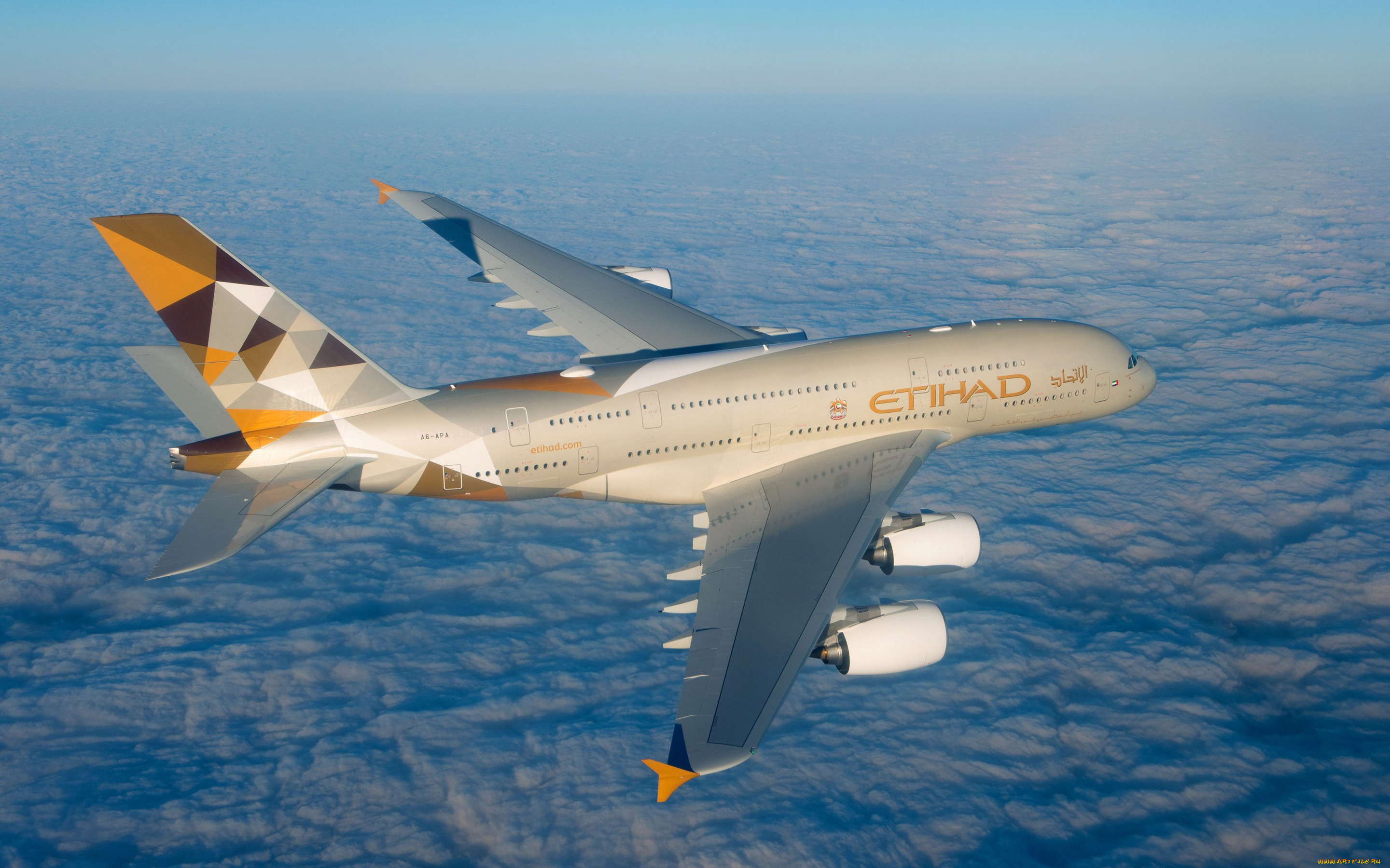 airbus, a380-800, авиация, пассажирские, самолёты, etihad, airways, лайнер, пассажирский, самолет, airbus, a380-800, небо, a380