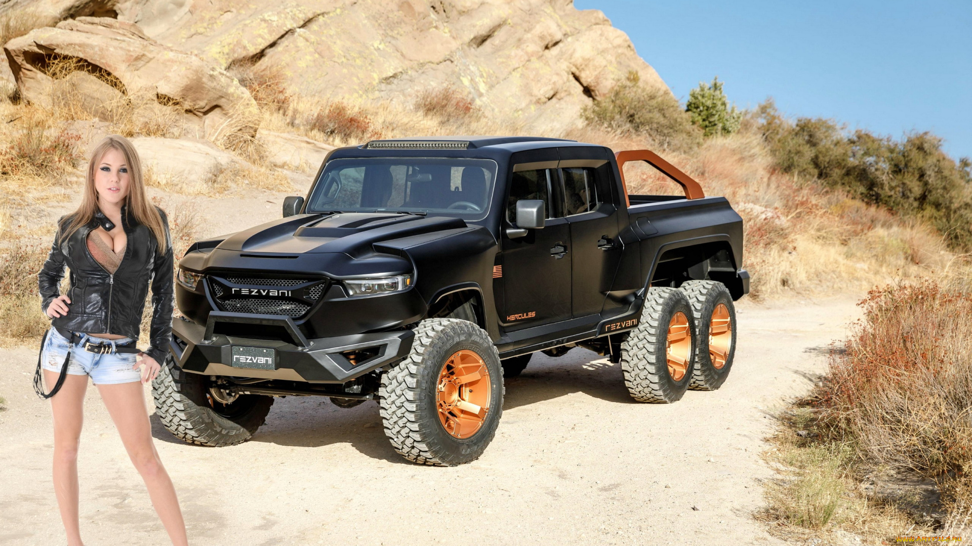автомобили, -авто, с, девушками, rezvani, hercules, truck