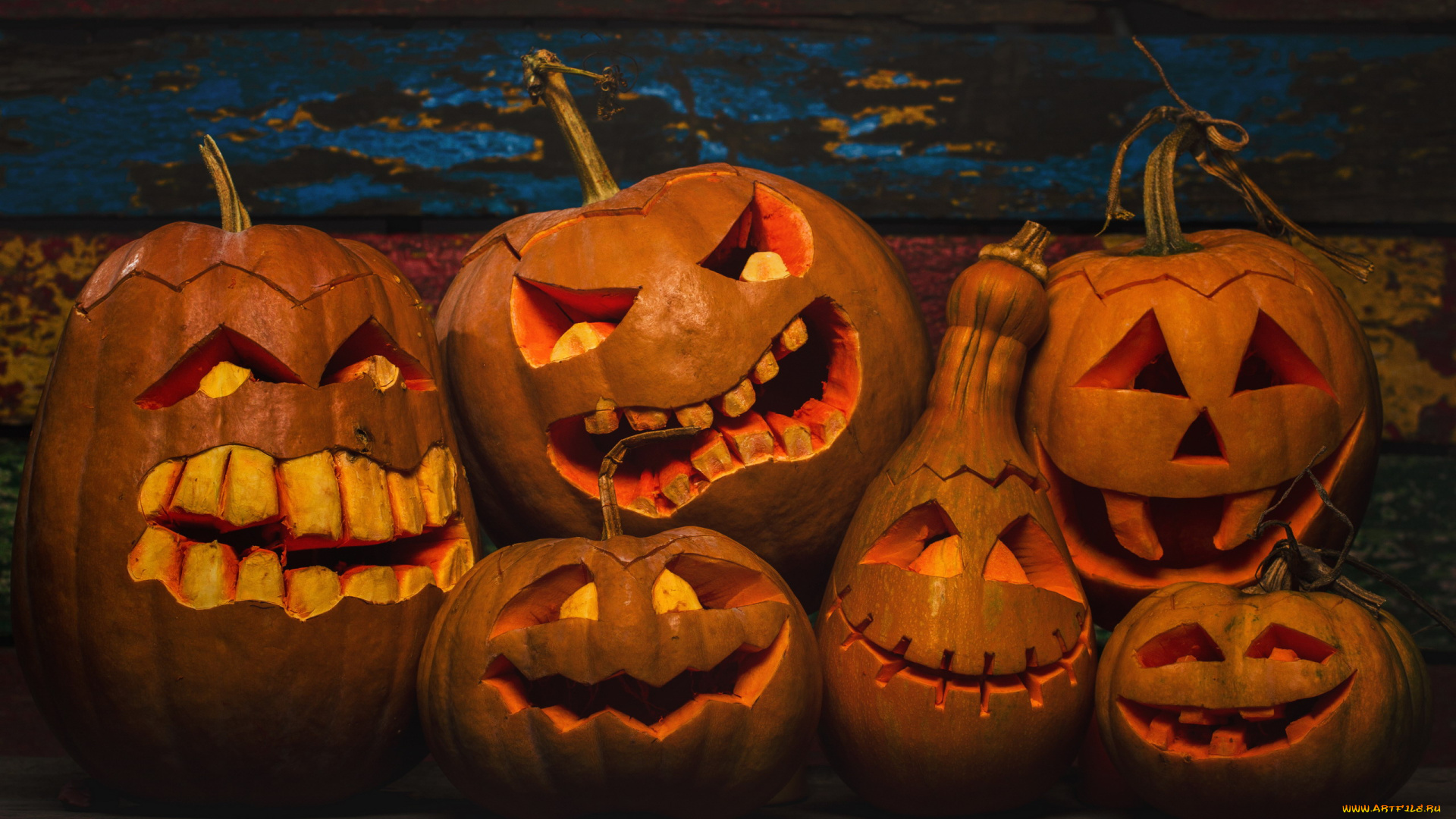 праздничные, хэллоуин, тыквы