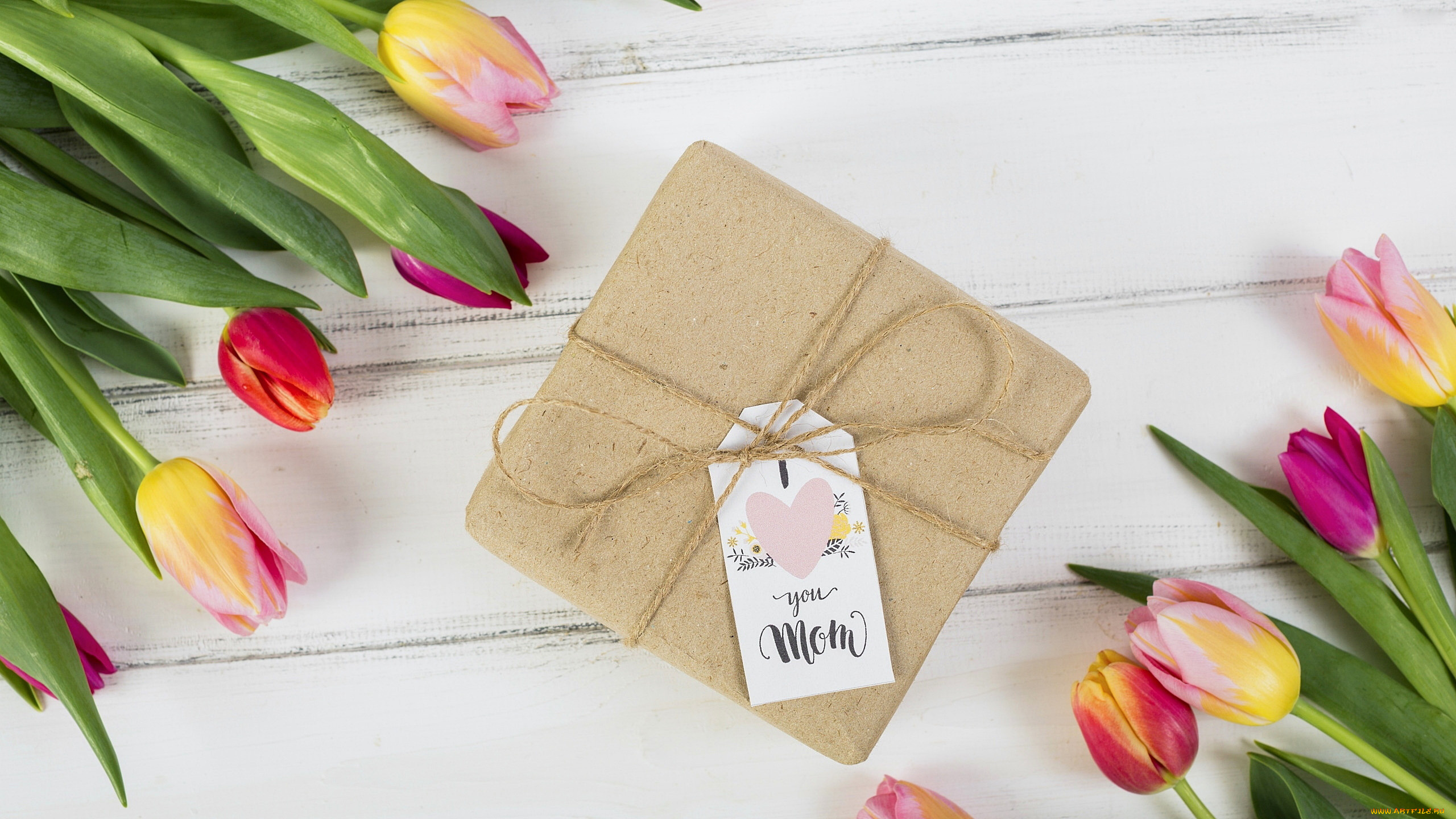 праздничные, подарки, и, коробочки, тюльпаны, подарок, записка