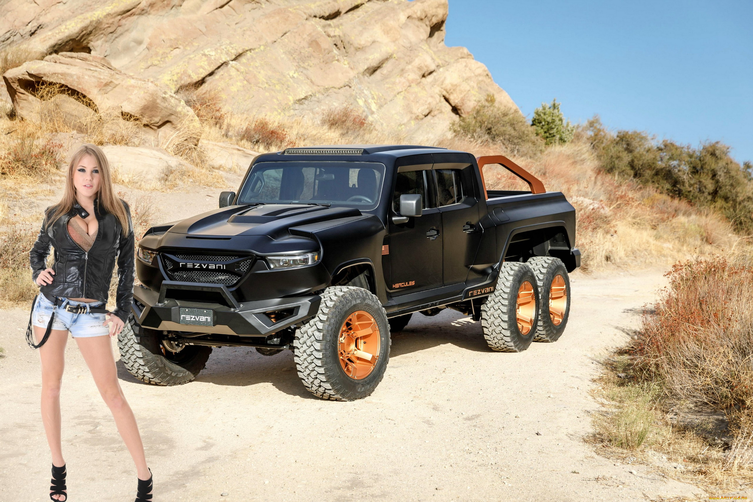 автомобили, -авто, с, девушками, rezvani, hercules, truck