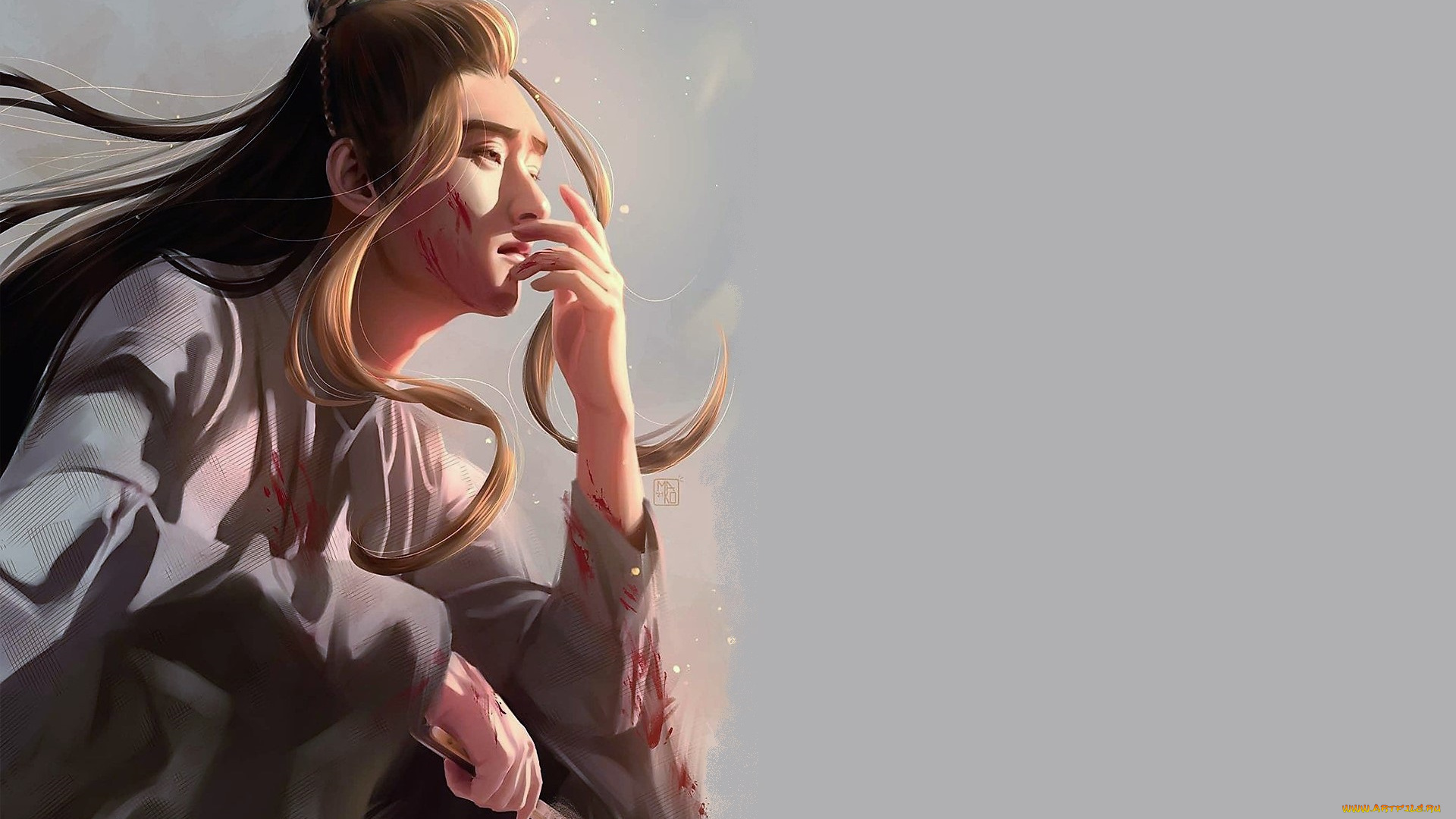 рисованное, кино, , мультфильмы, не, хуайсан, веер, кровь