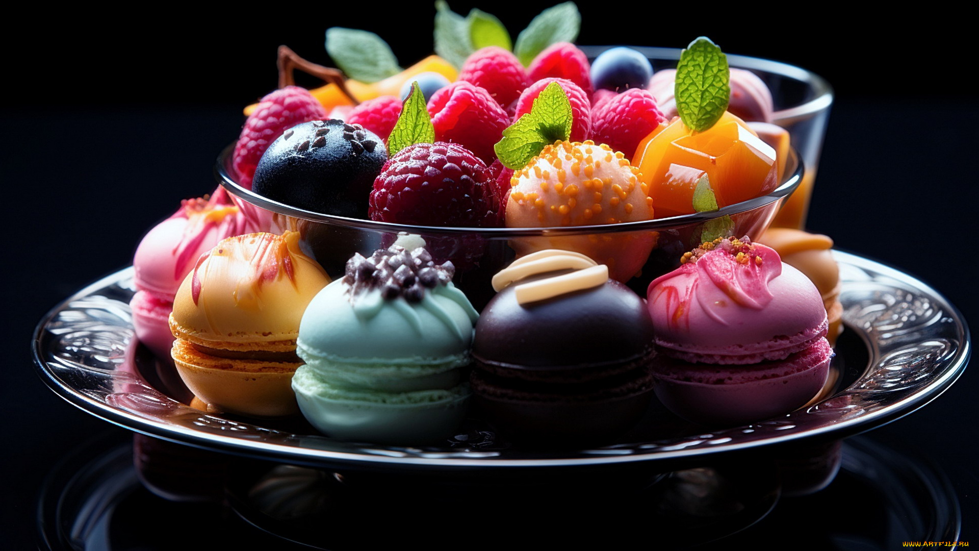 3д, графика, еда-, food, макаруны