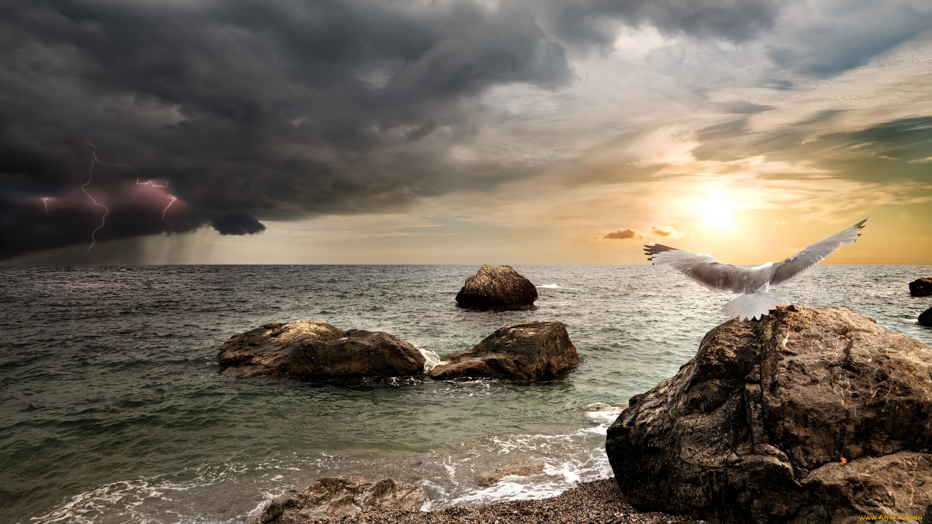 природа, побережье, пейзаж