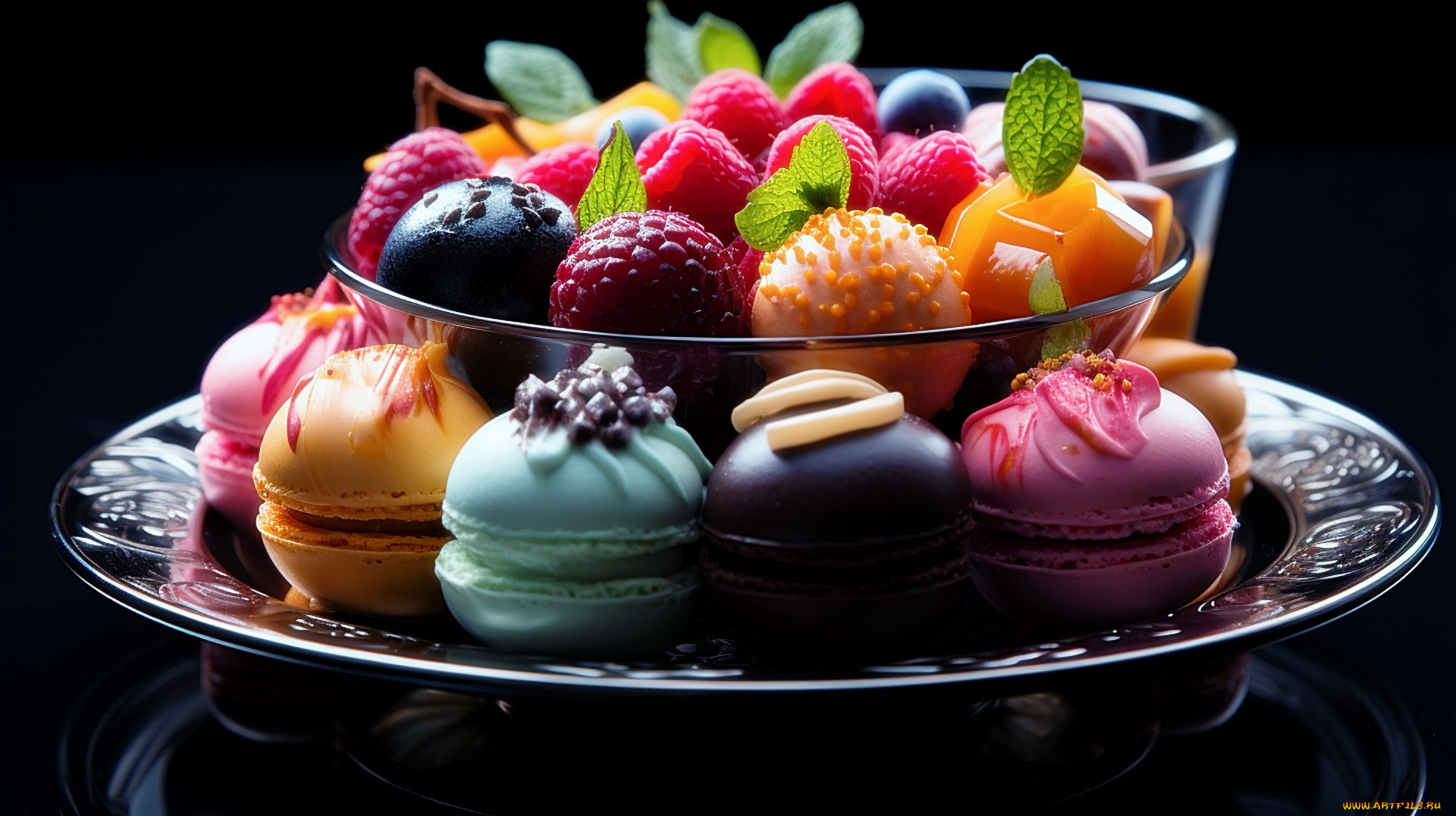 3д, графика, еда-, food, макаруны